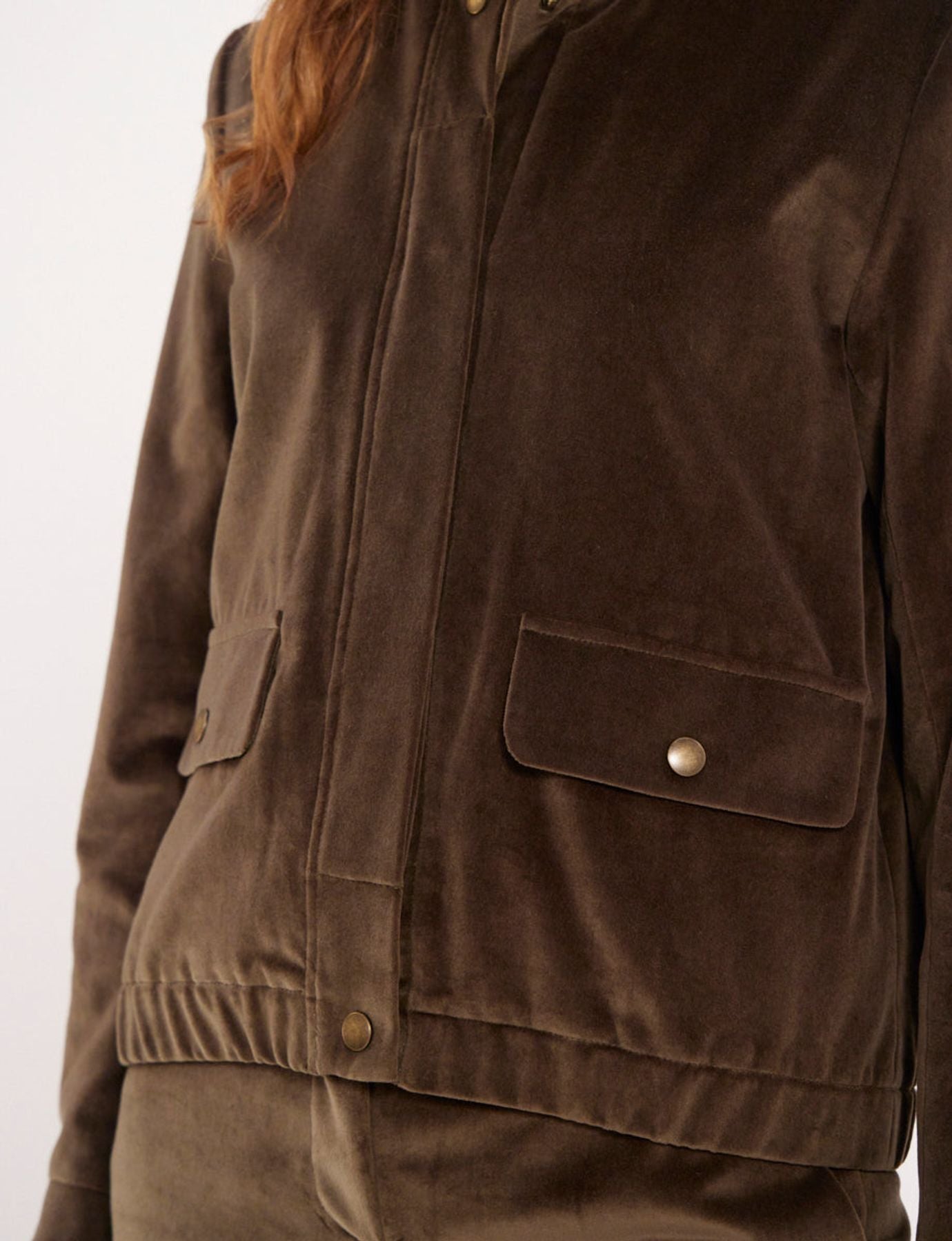Chaqueta de terciopelo caqui Dino