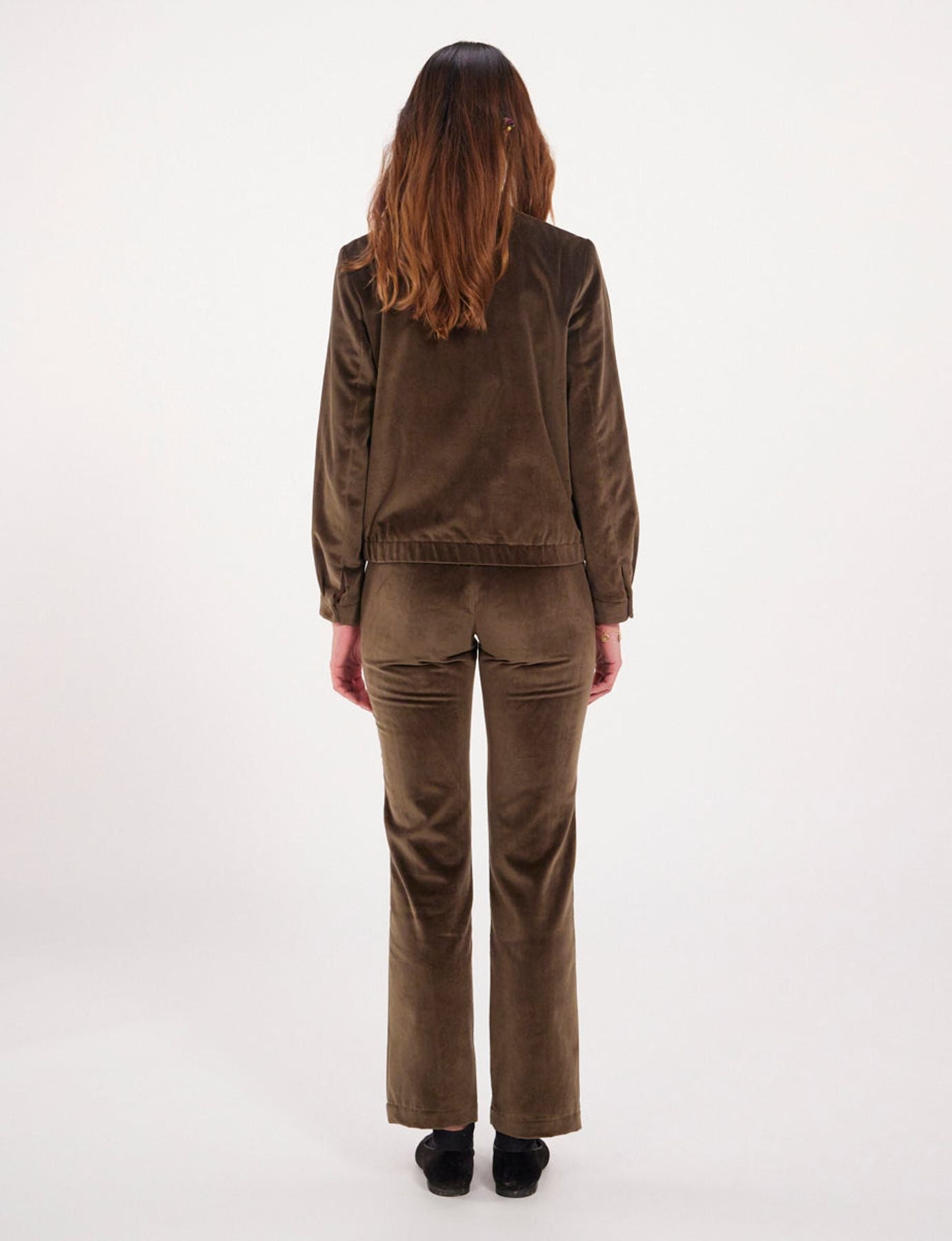 Chaqueta de terciopelo caqui Dino