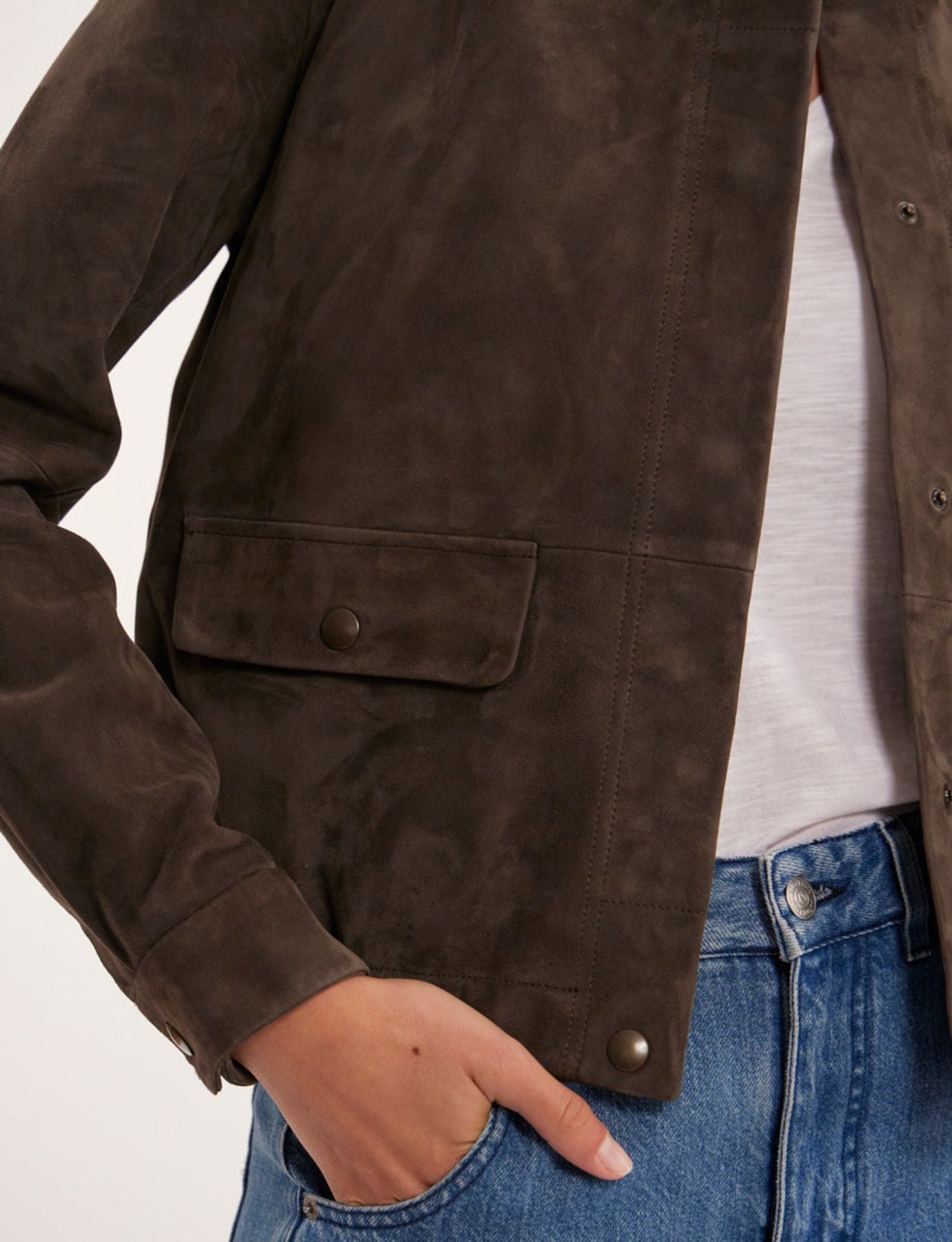 Chaqueta de ante marrón Dino