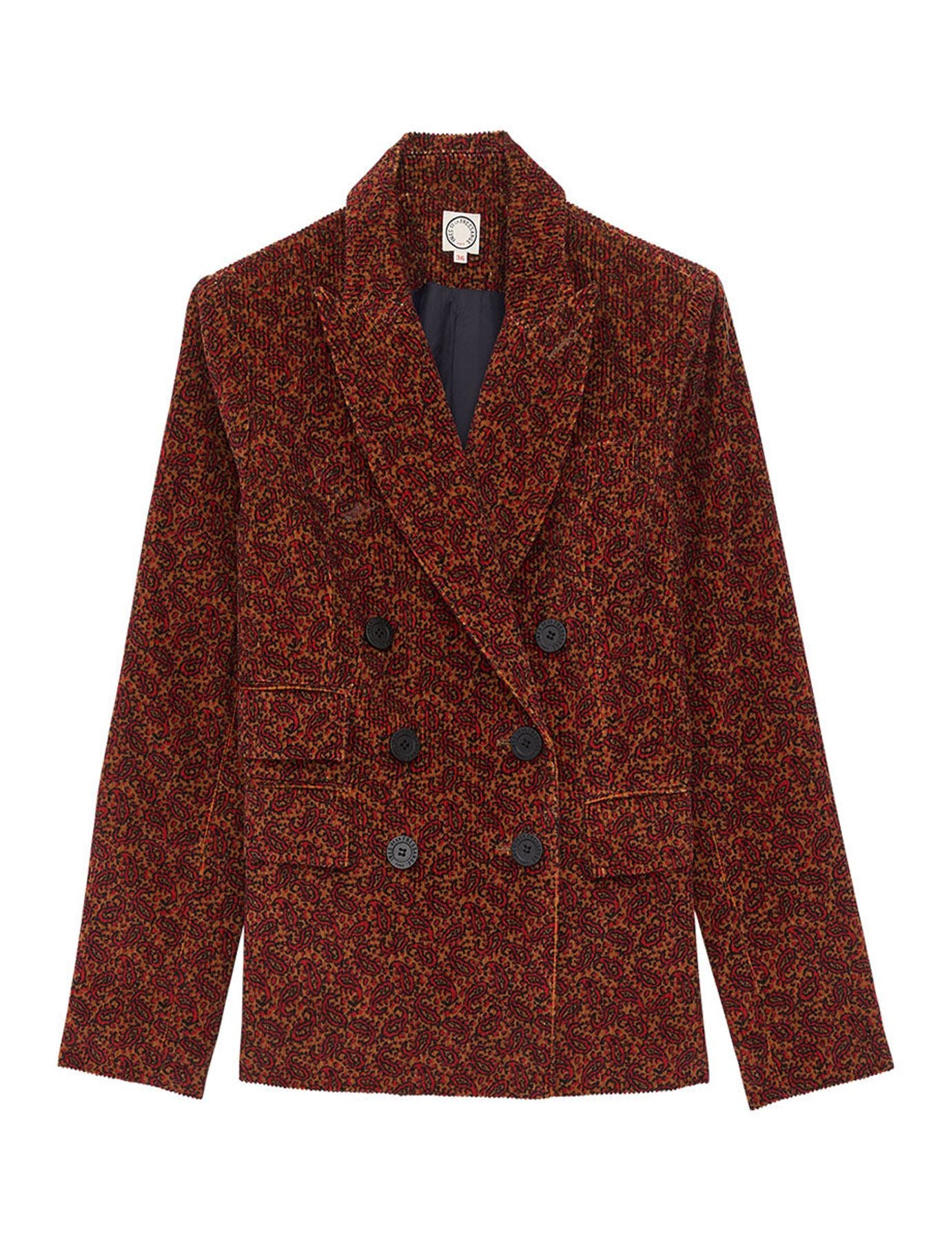Maurice rust print blazer