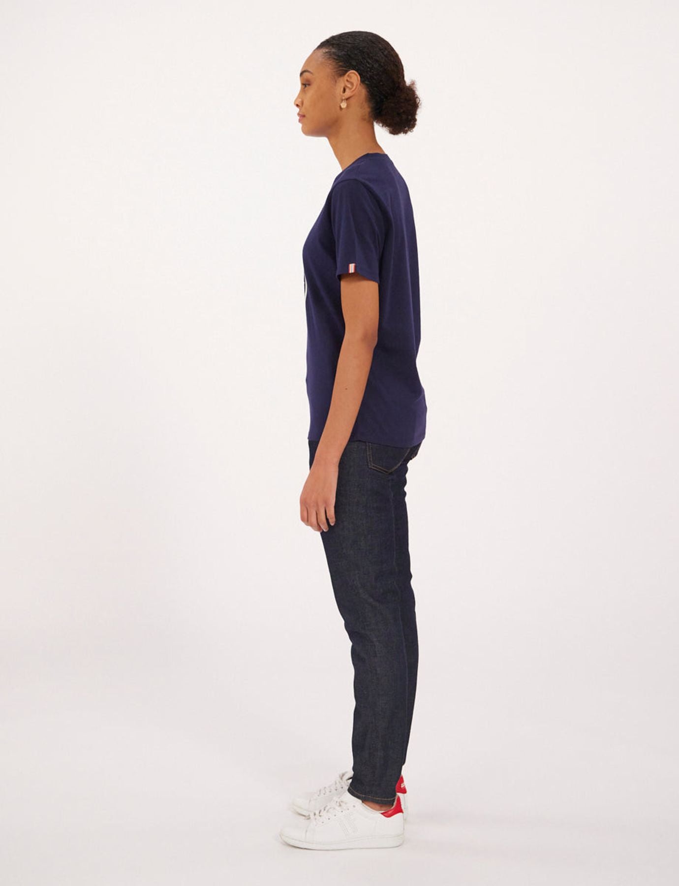 Camiseta Aurora azul marino/blanca