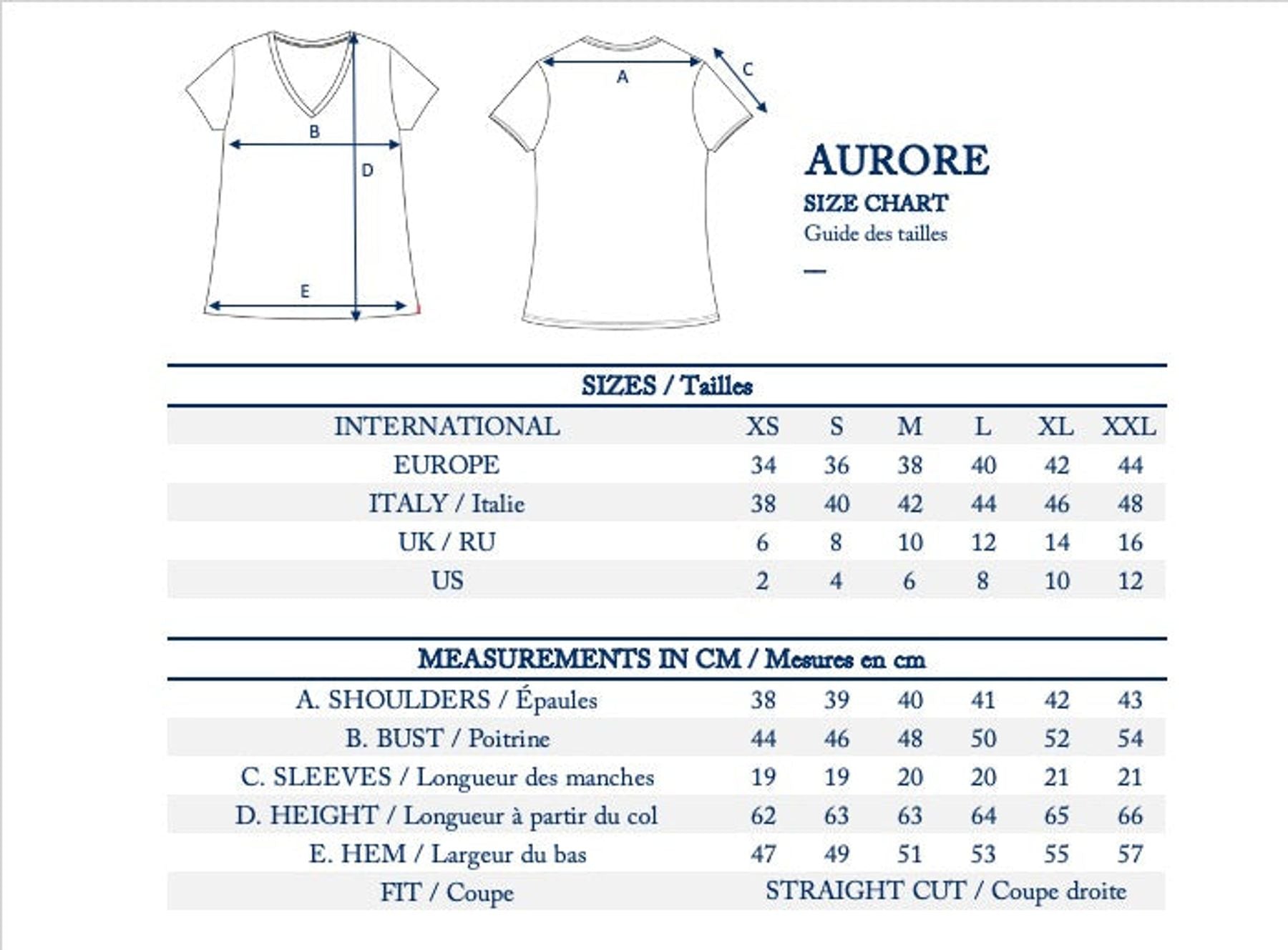 Camiseta Aurora azul marino/amarillo