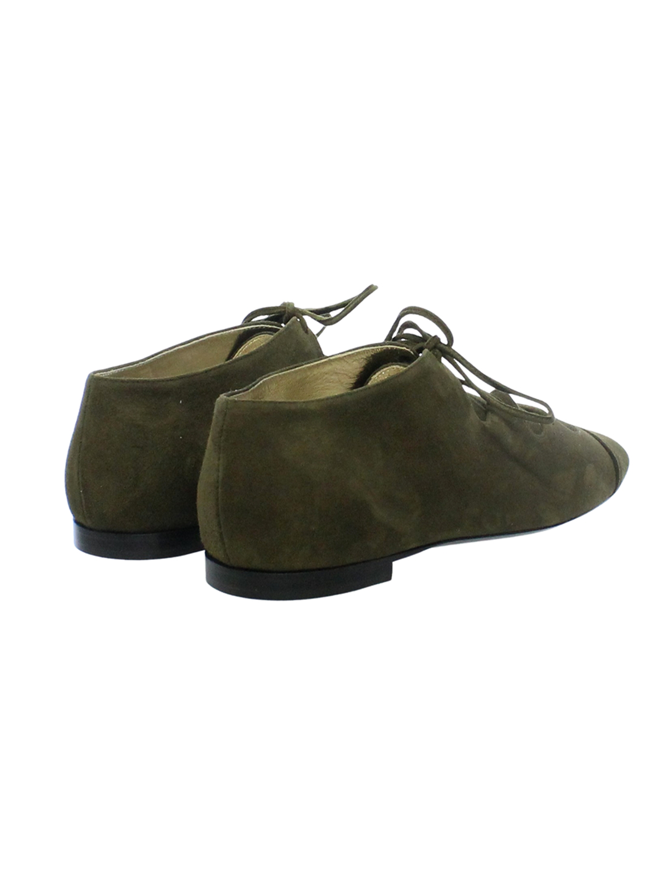 Ghillies in khaki suede