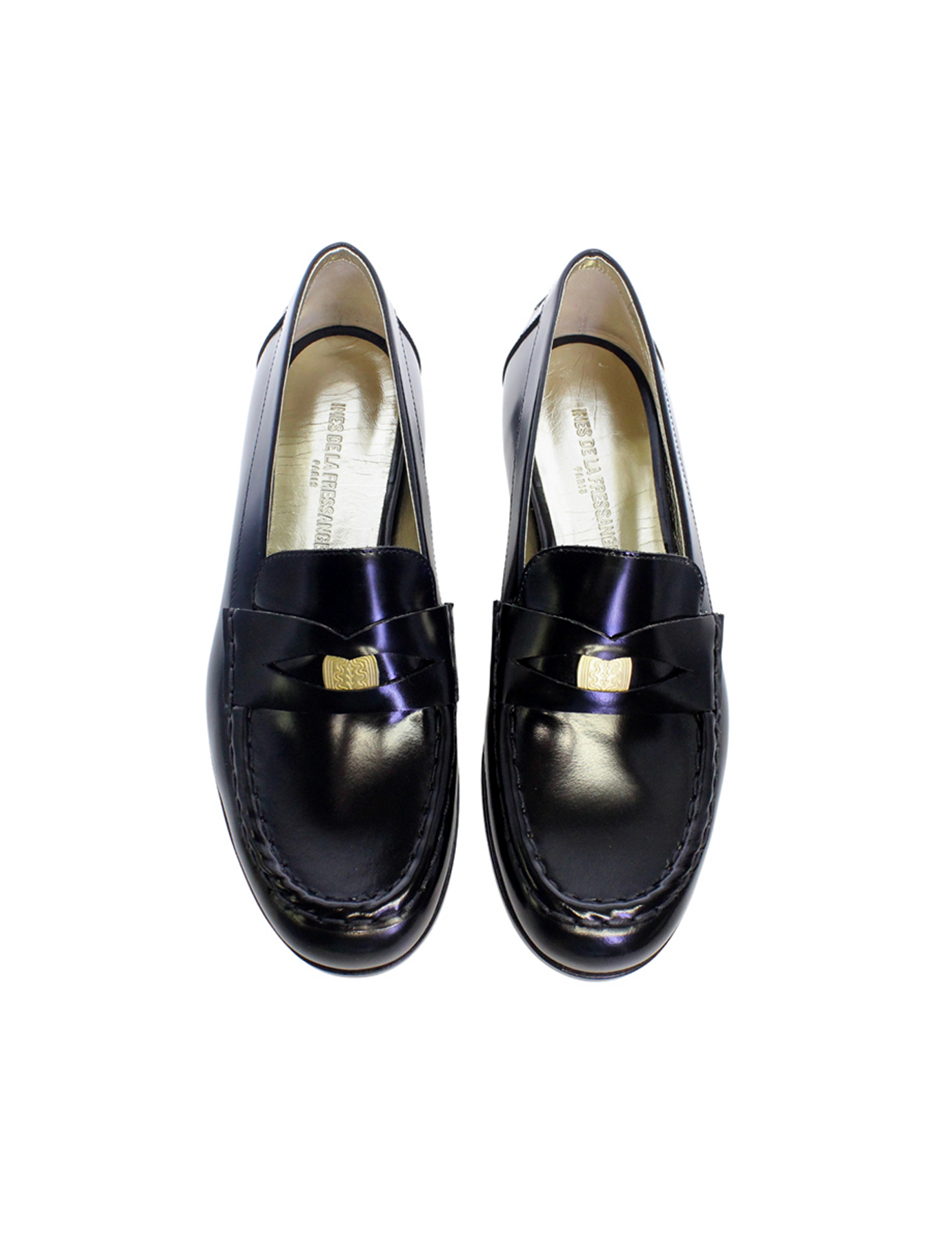 Mocasín de cuero negro