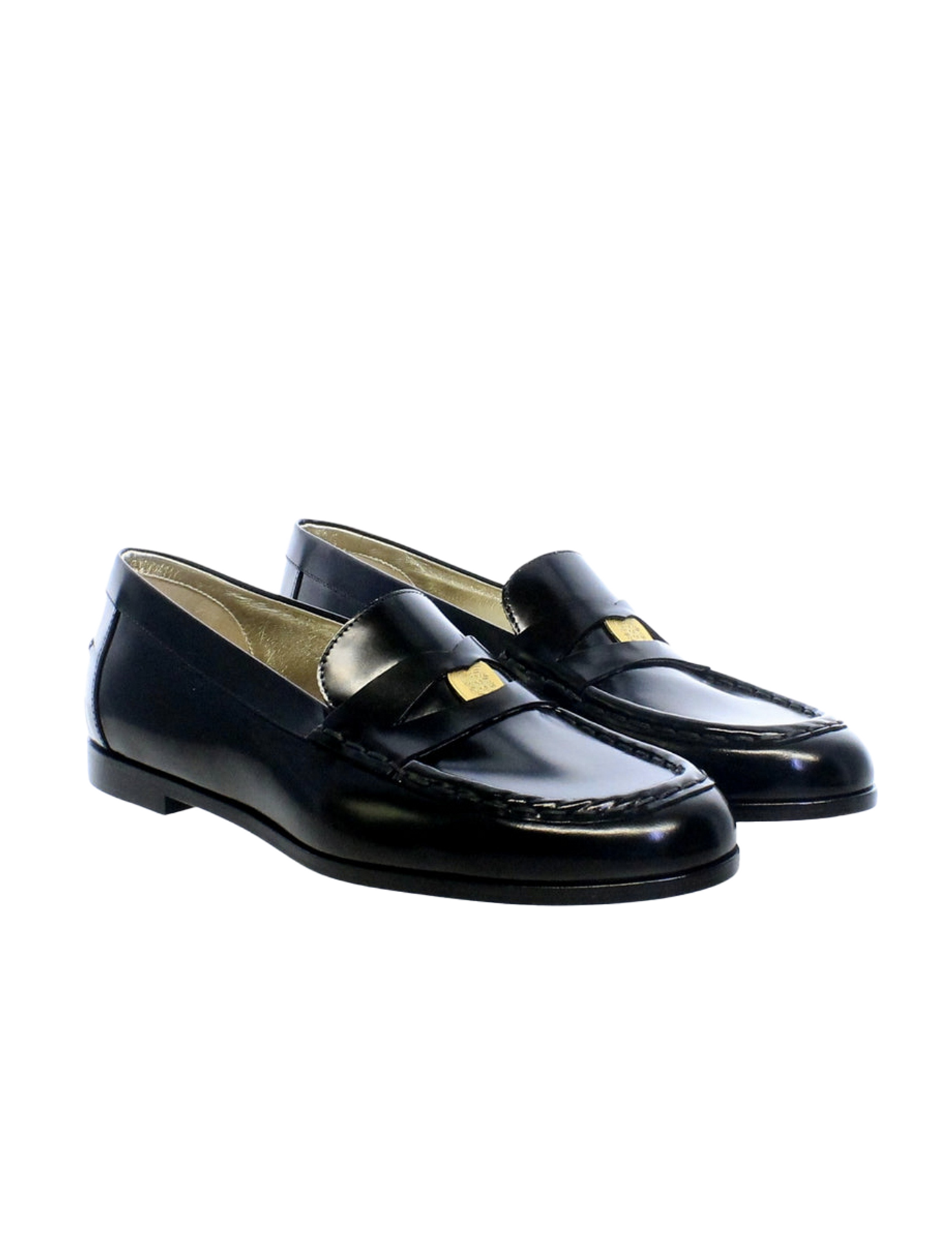 Mocasín de cuero negro