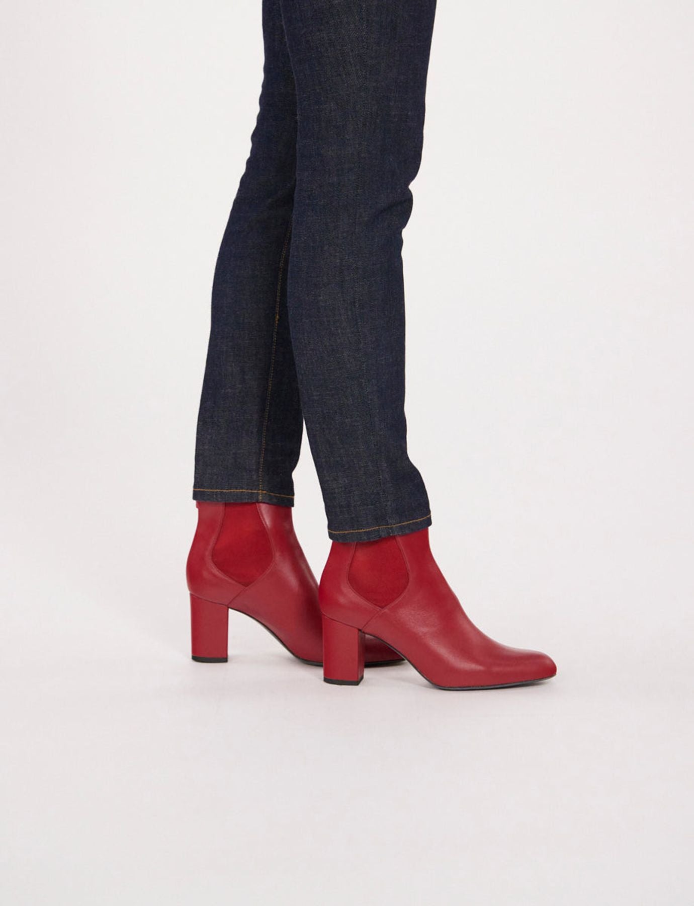 Botas de tacón de piel