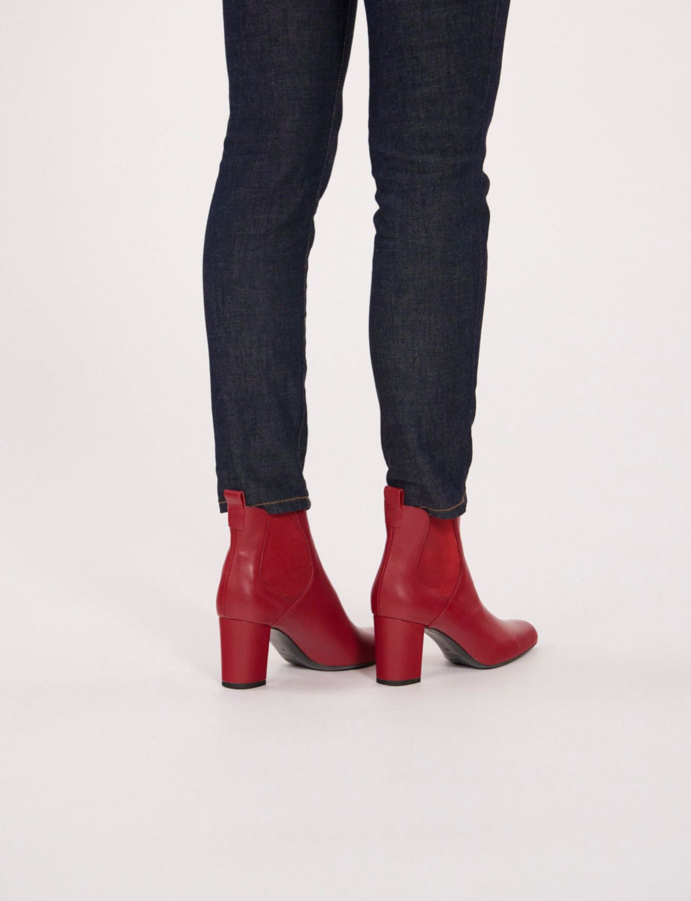Botas de tacón de piel