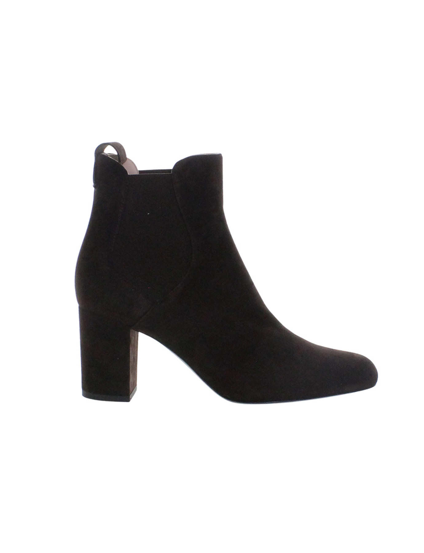 Botines de ante marrón con tacón