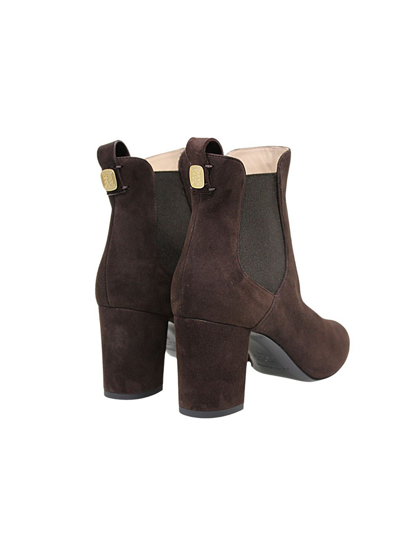 Botines de ante marrón con tacón