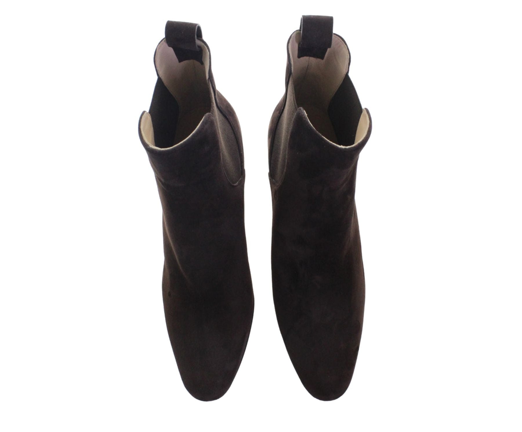 Botines de ante marrón con tacón