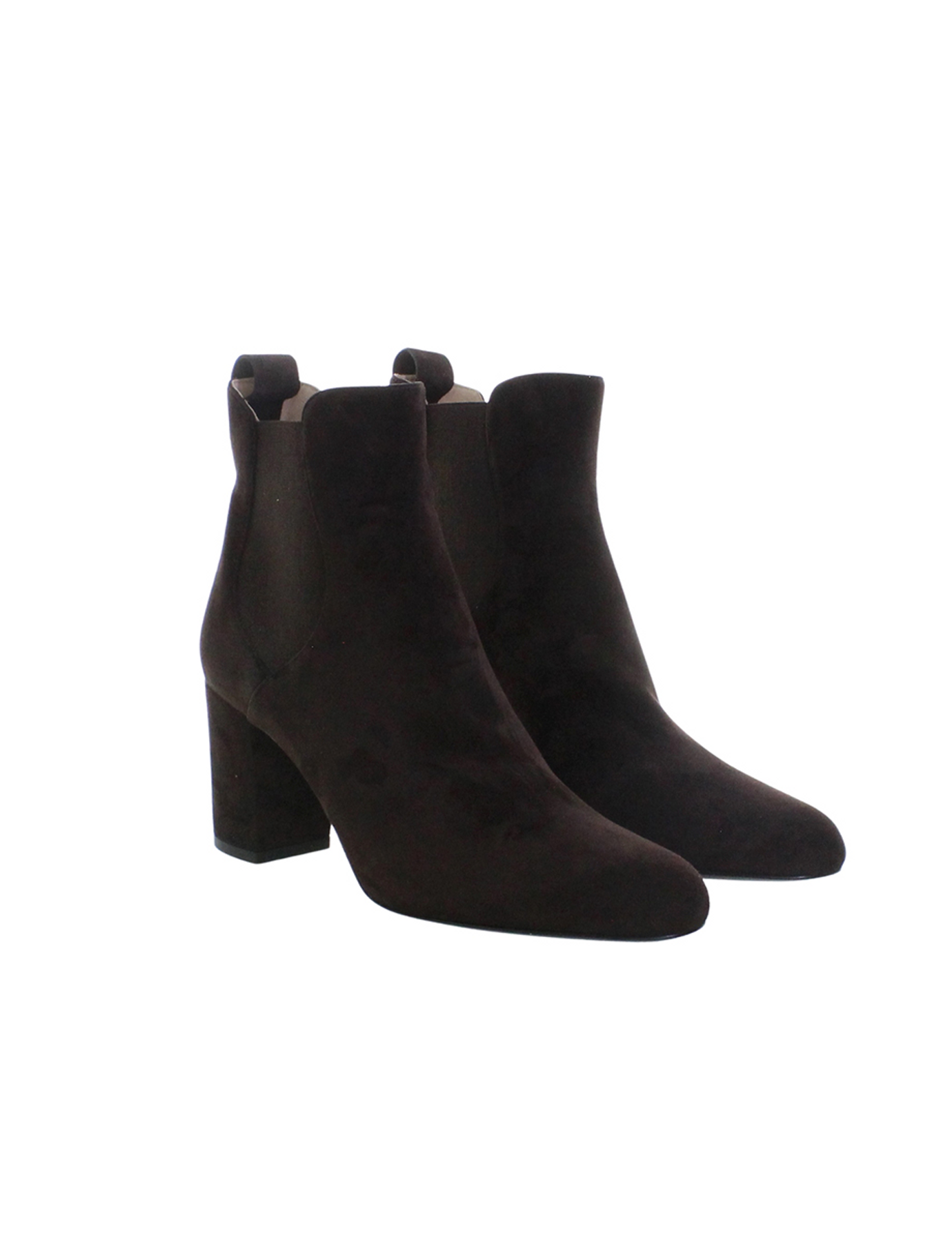 Botines de ante marrón con tacón
