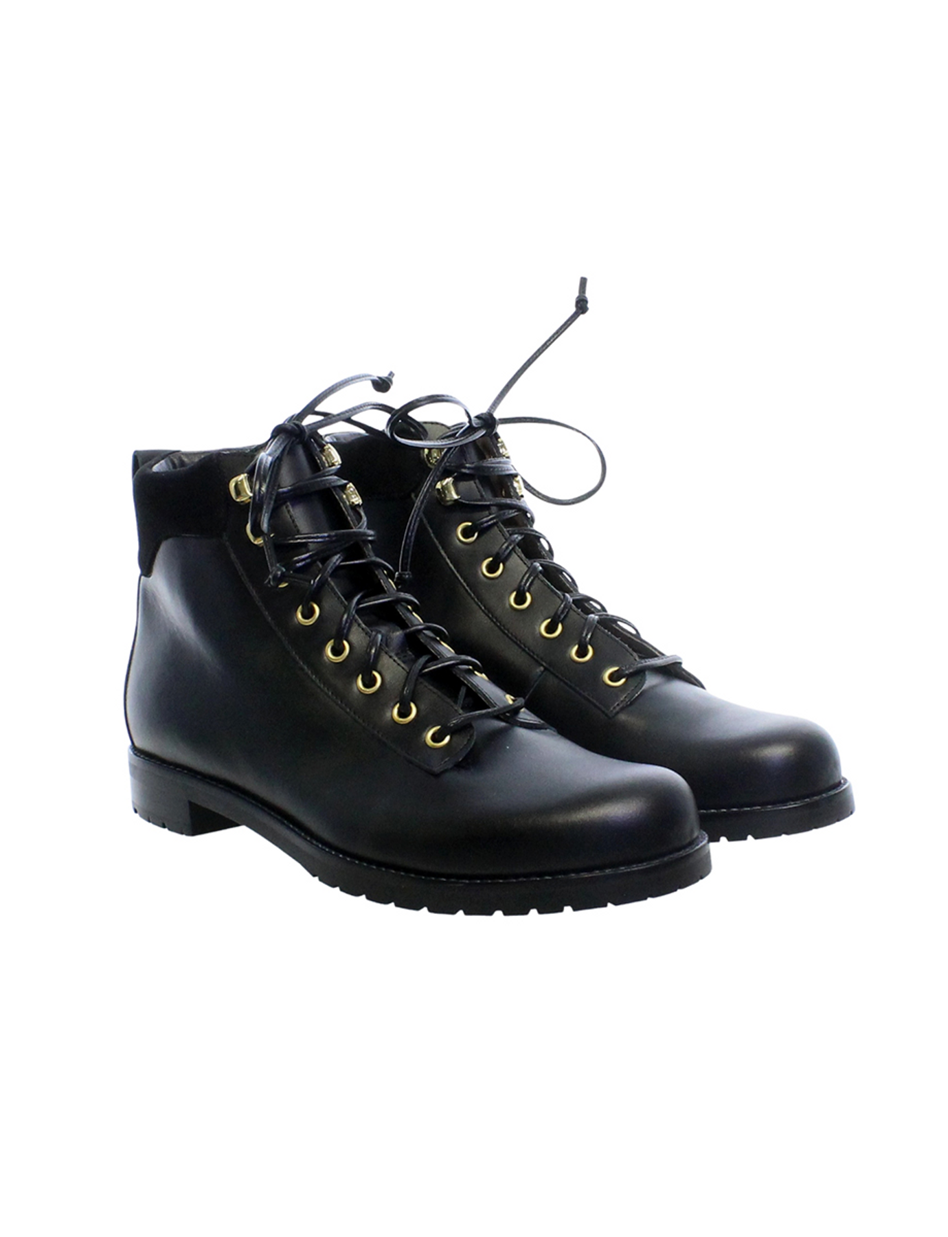 Botas de montaña de cuero negro