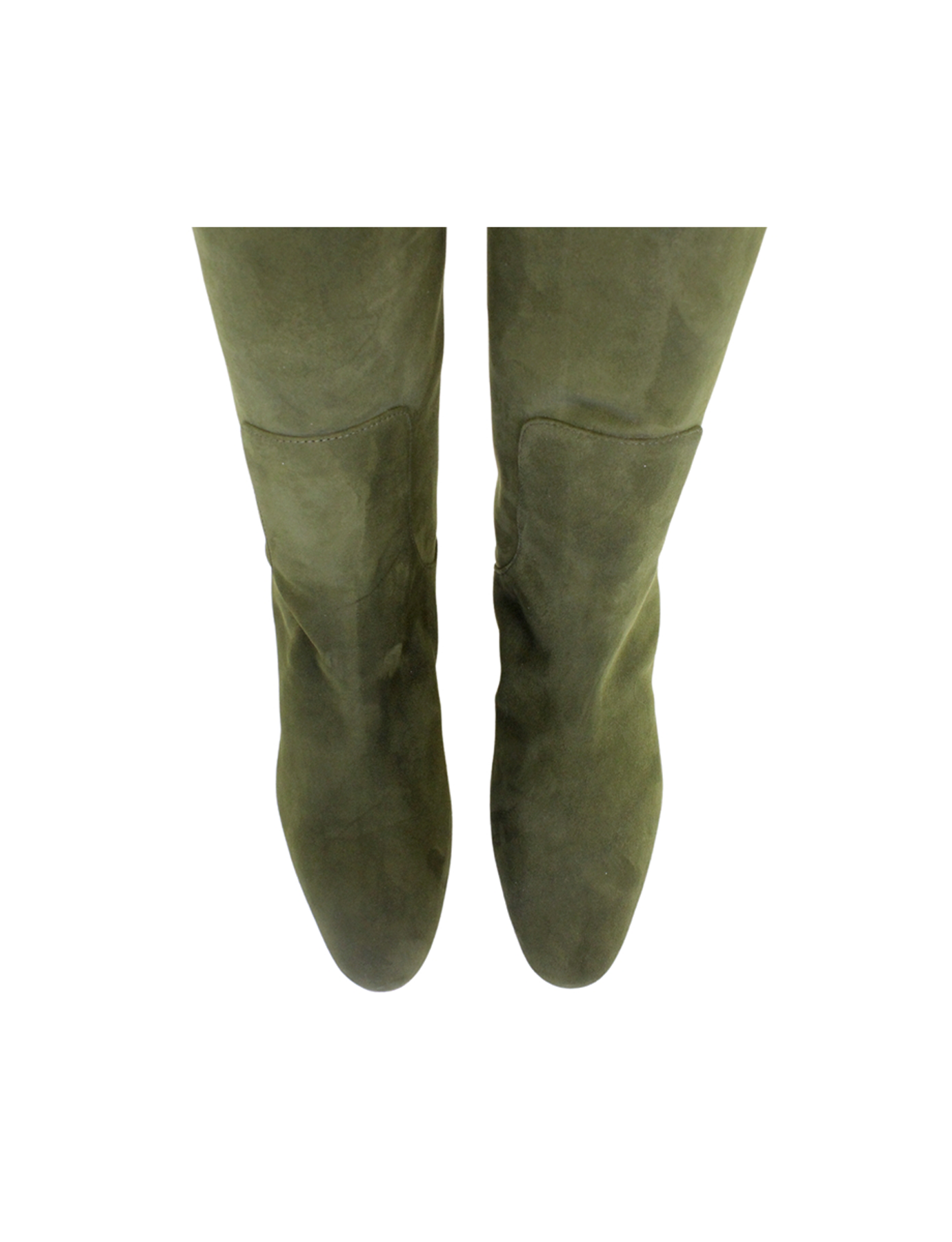 Khaki suede heel boot
