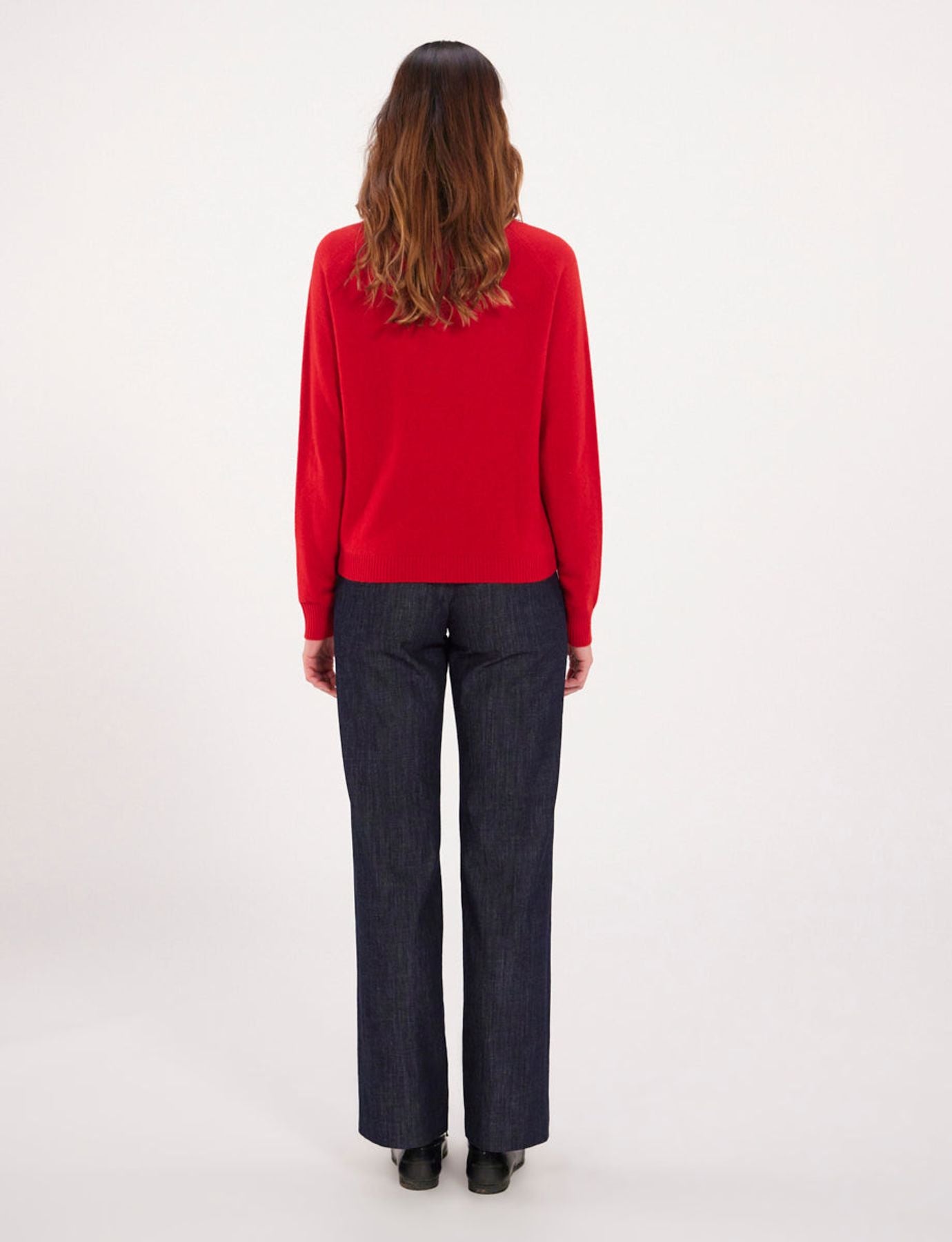 Jersey de cachemira de intarsia con cuello barco Ines x Notshy