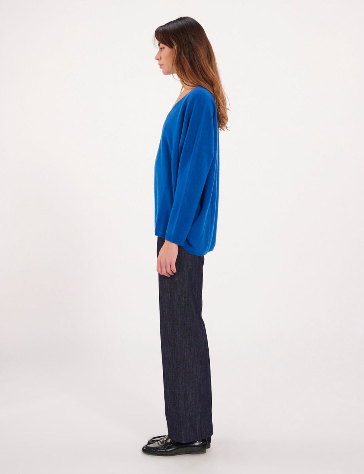 Jersey Ines x cuello de pico con mangas murciélago Notshy