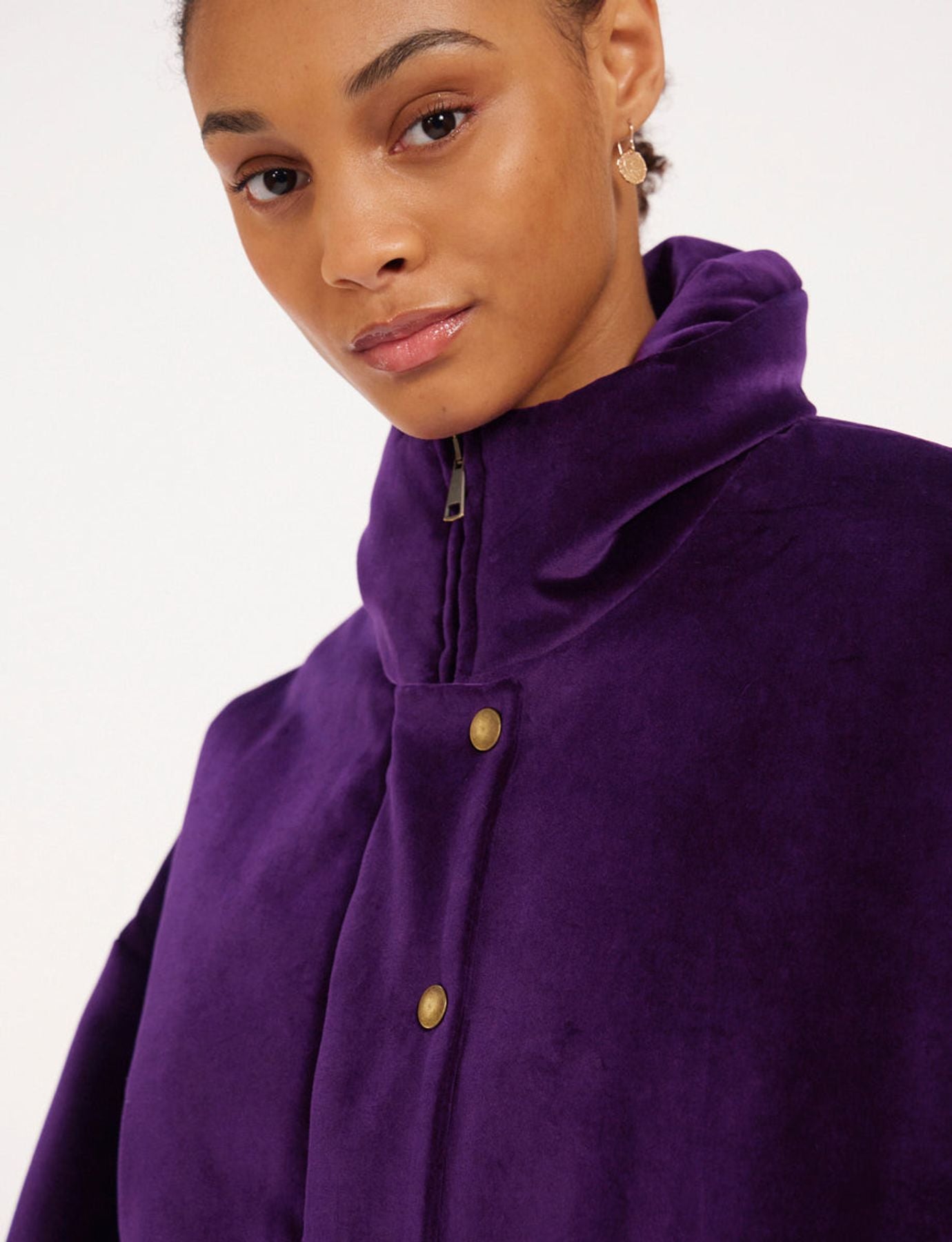 Chaqueta holgada morada Elios