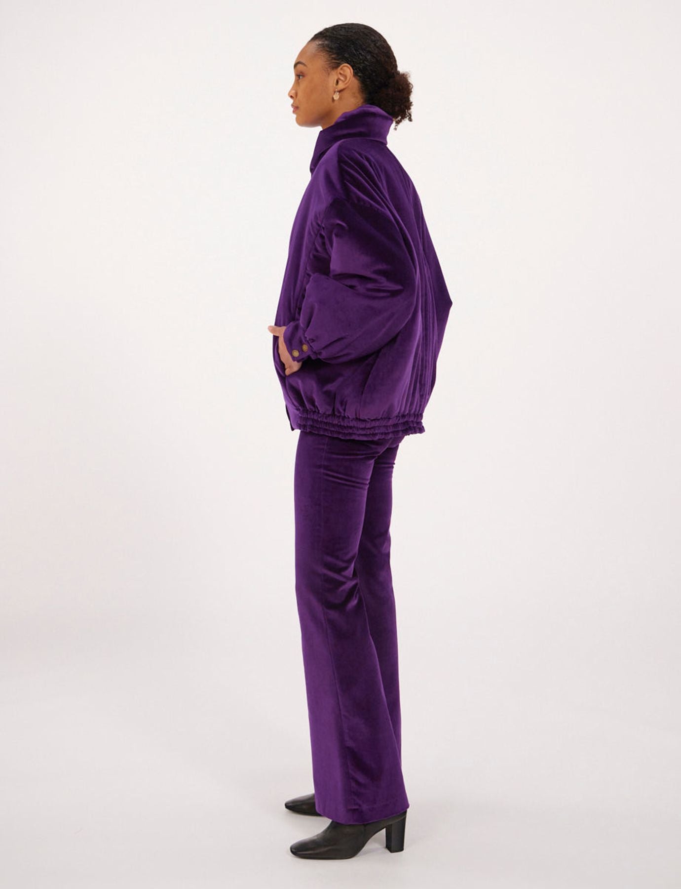 Chaqueta holgada morada Elios