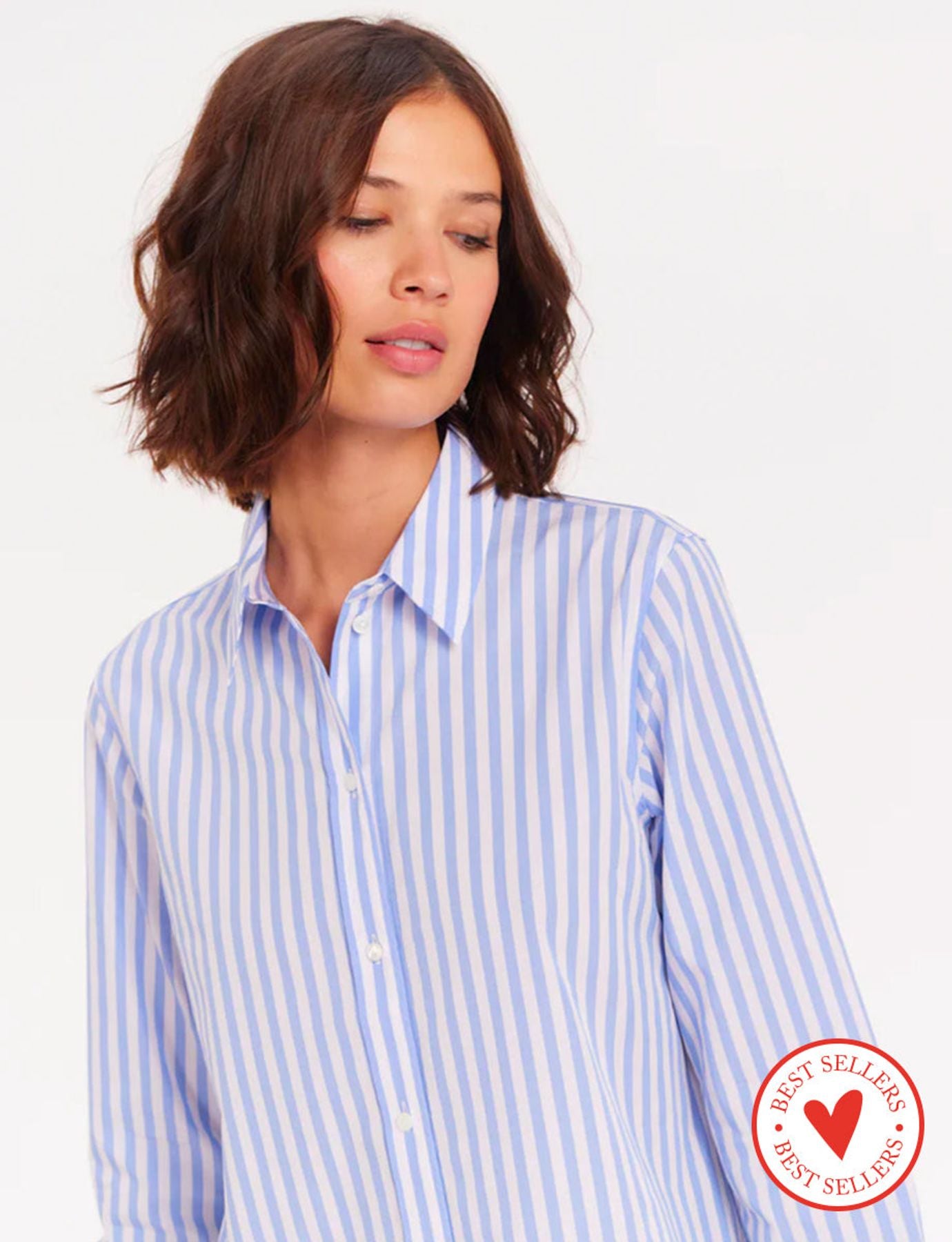 Camisa Martin a rayas azules y blancas