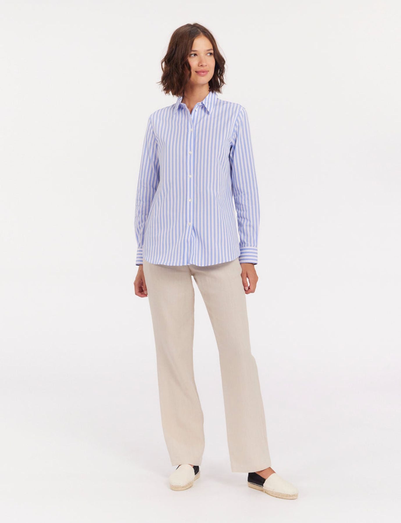 Camisa Martin a rayas azules y blancas