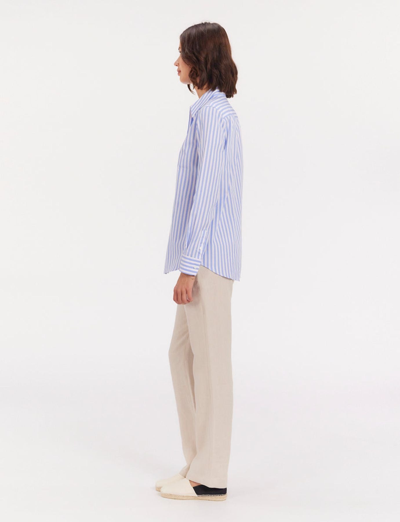 Camisa Martin a rayas azules y blancas