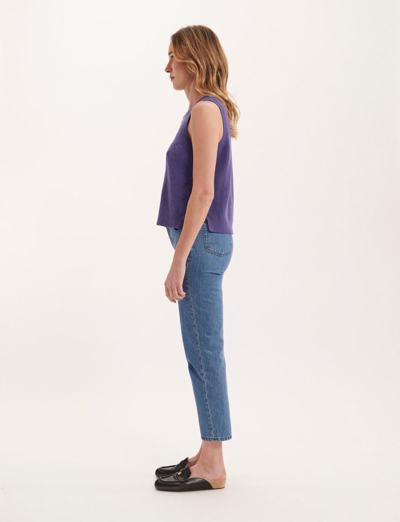 Agatha purple sleeveless jumper