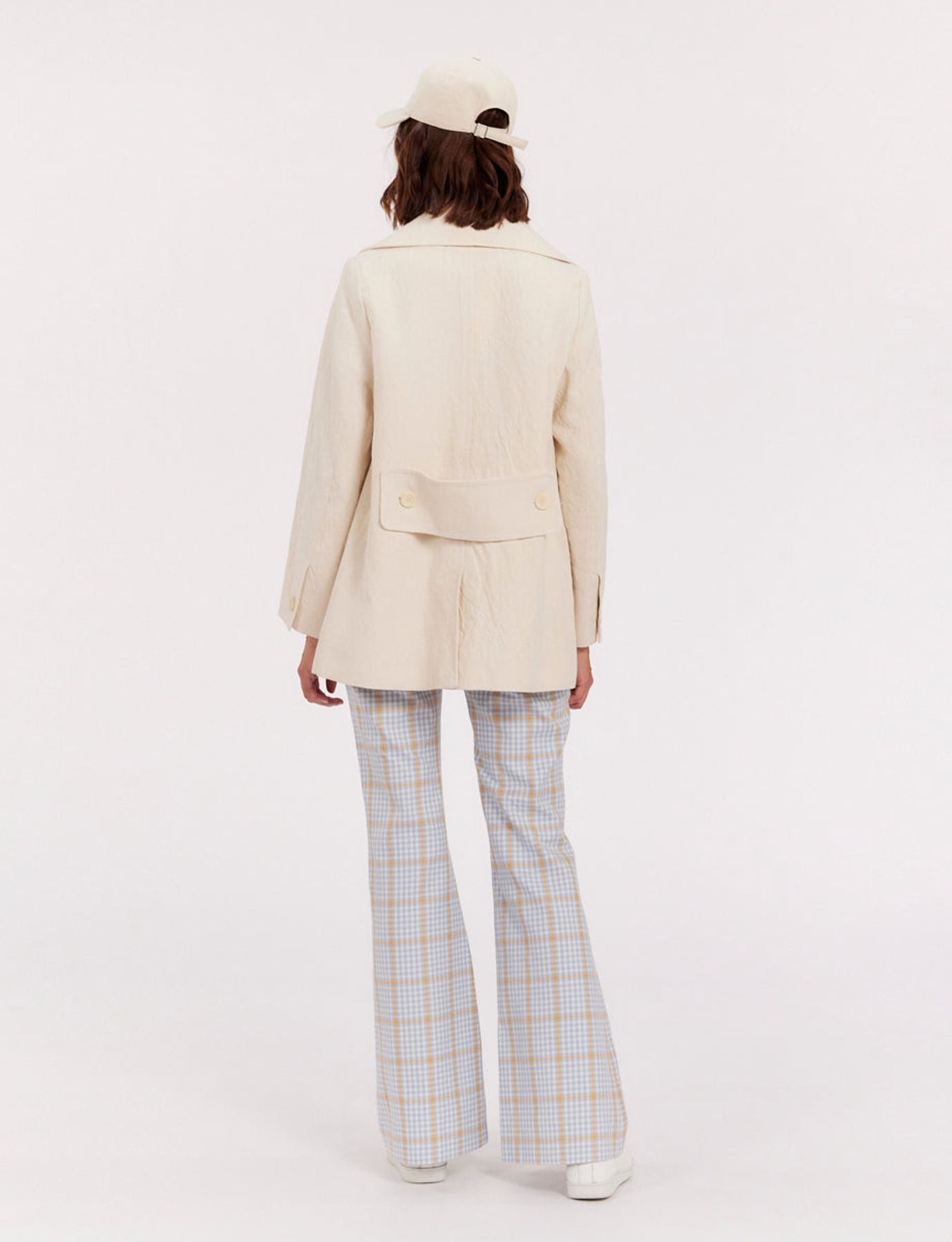 Chaqueta de guisantes marfil Seraphine