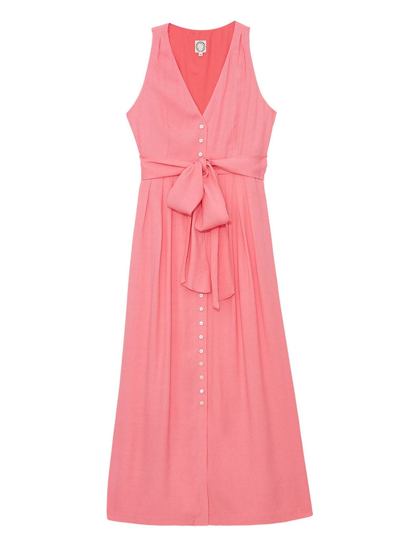 Vestido largo Ambre de viscosa rosa