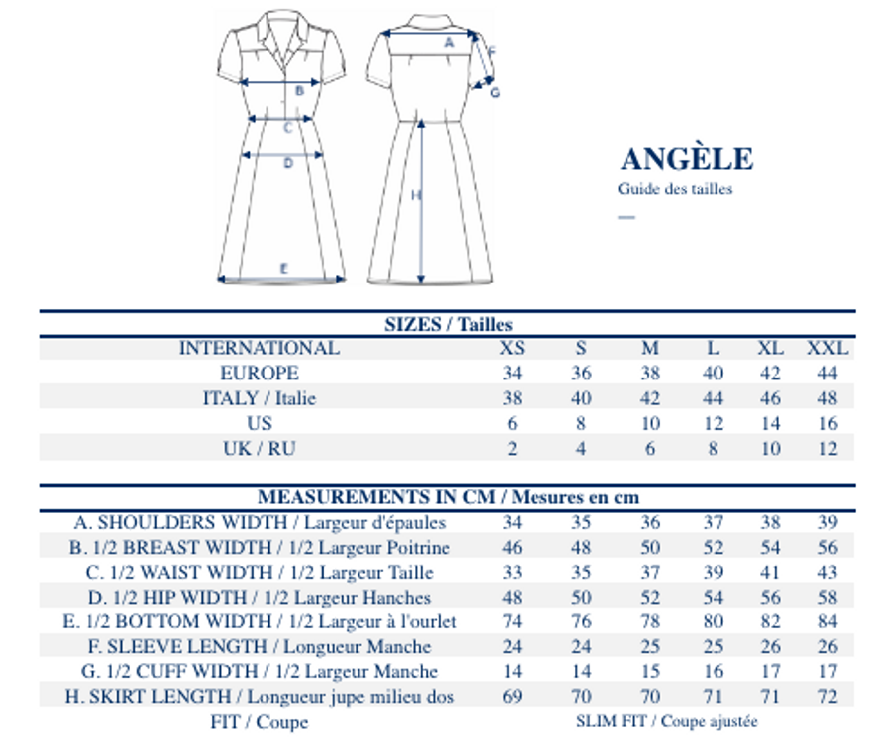 Vestido de satén Angèle