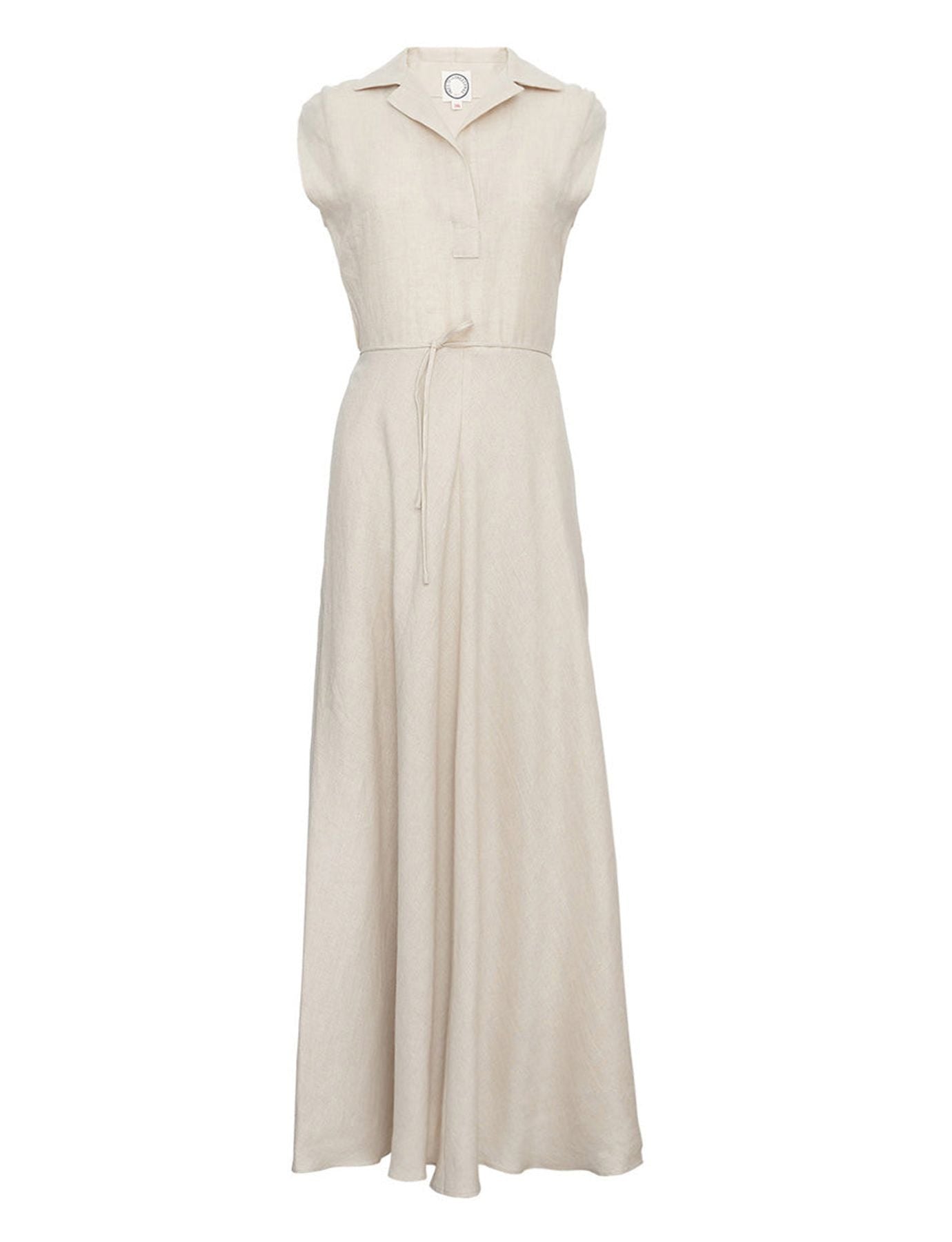 Vestido morado en lino arena