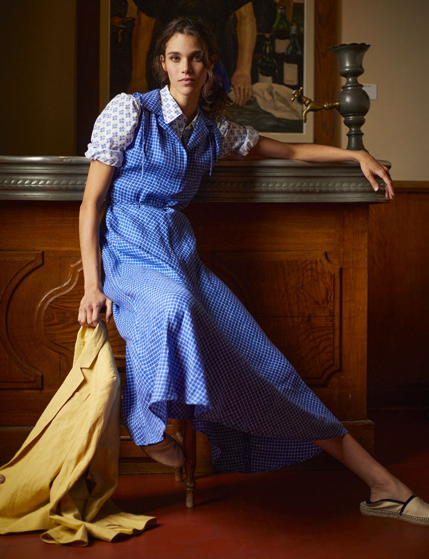 Vestido Violine de lino azul