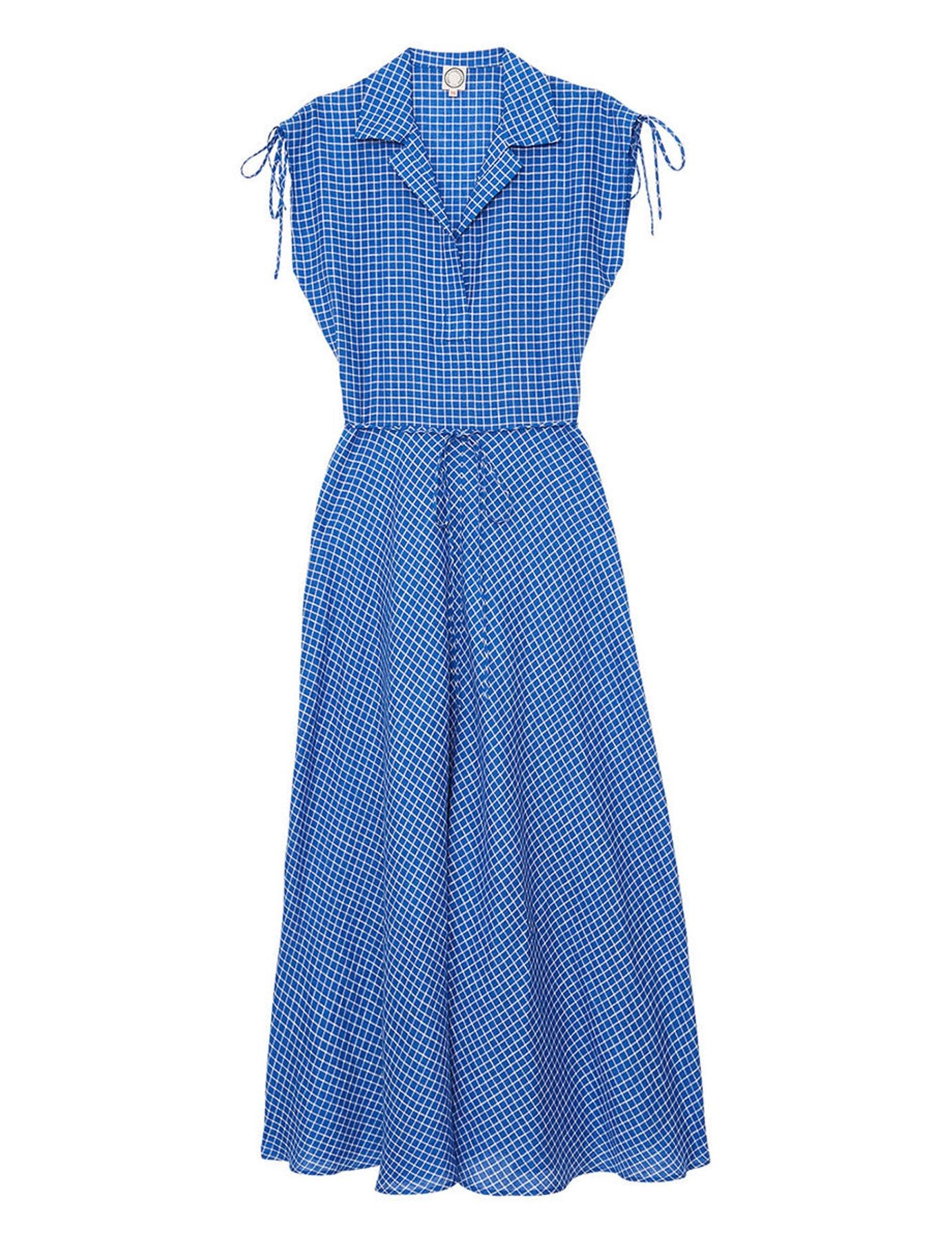 Vestido Violine de lino azul