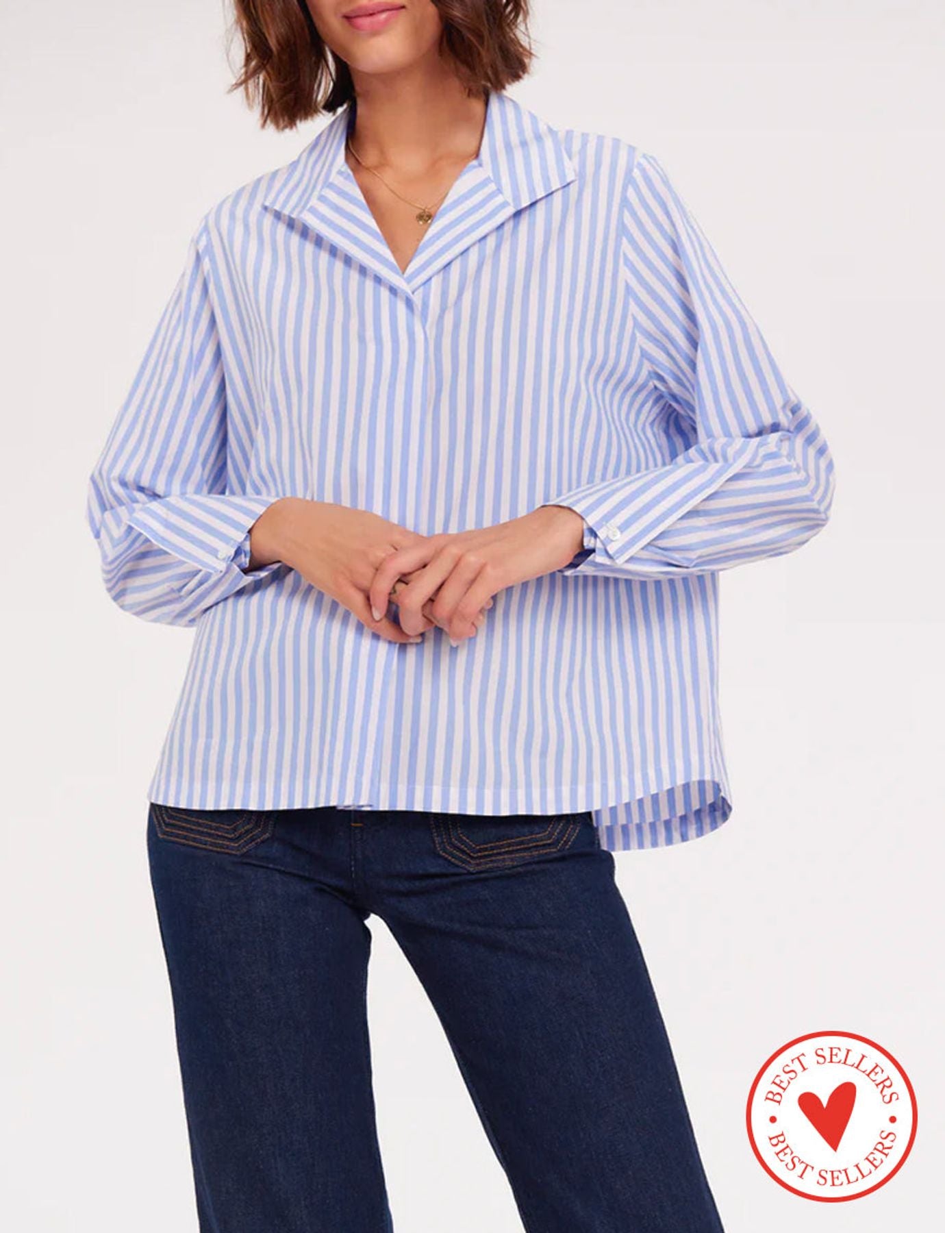 Top de rayas azules y blancas Noa