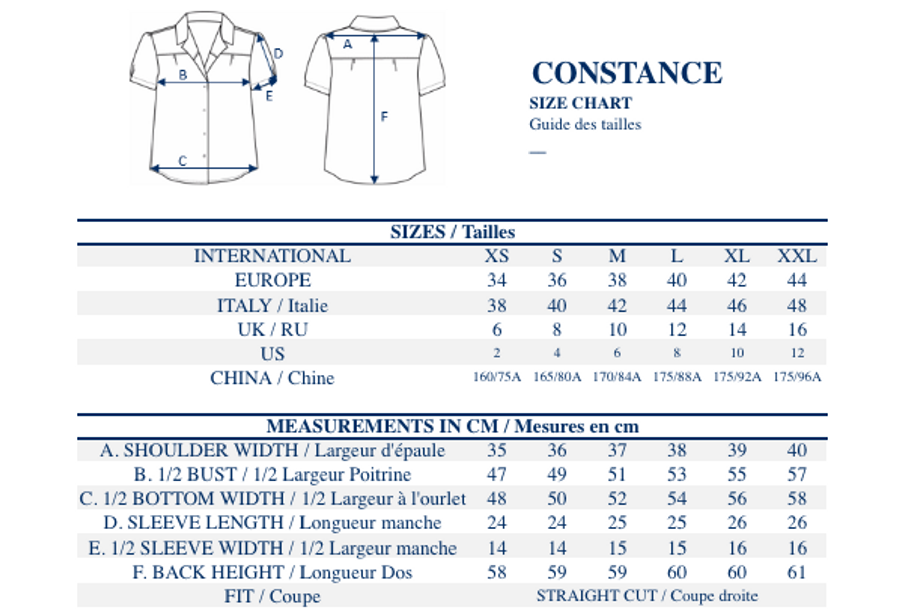 Blusa azul Constance