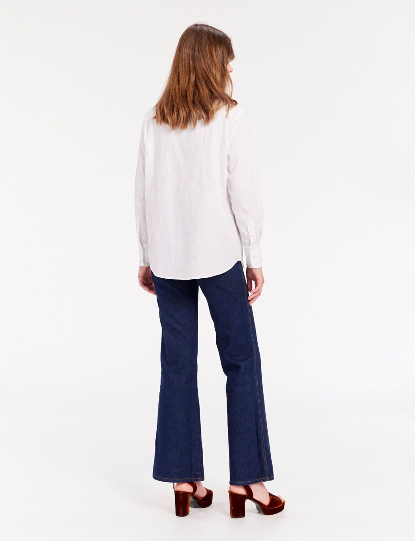 Camisa blanca Maureen con bordados