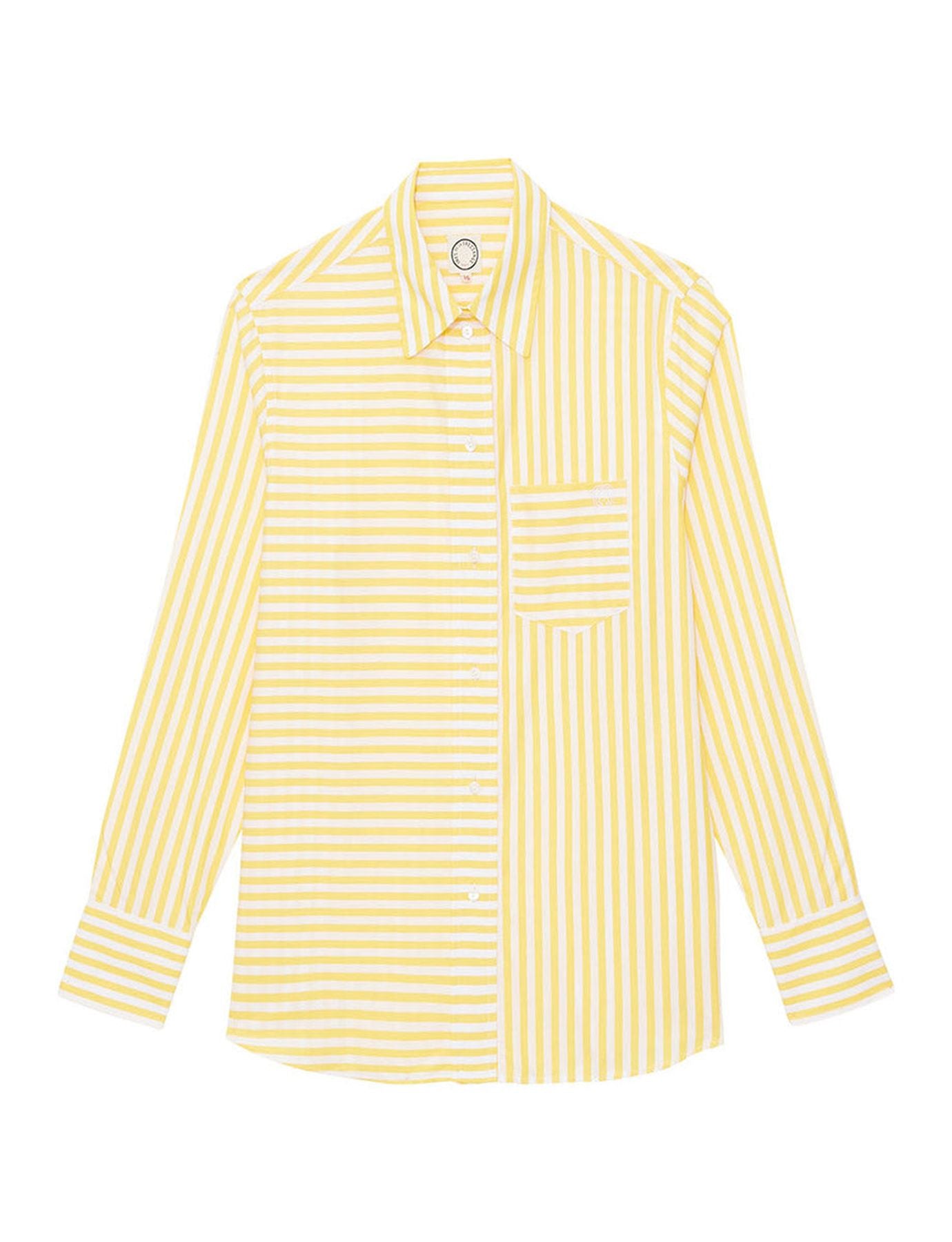 Maureen yellow striped shirt