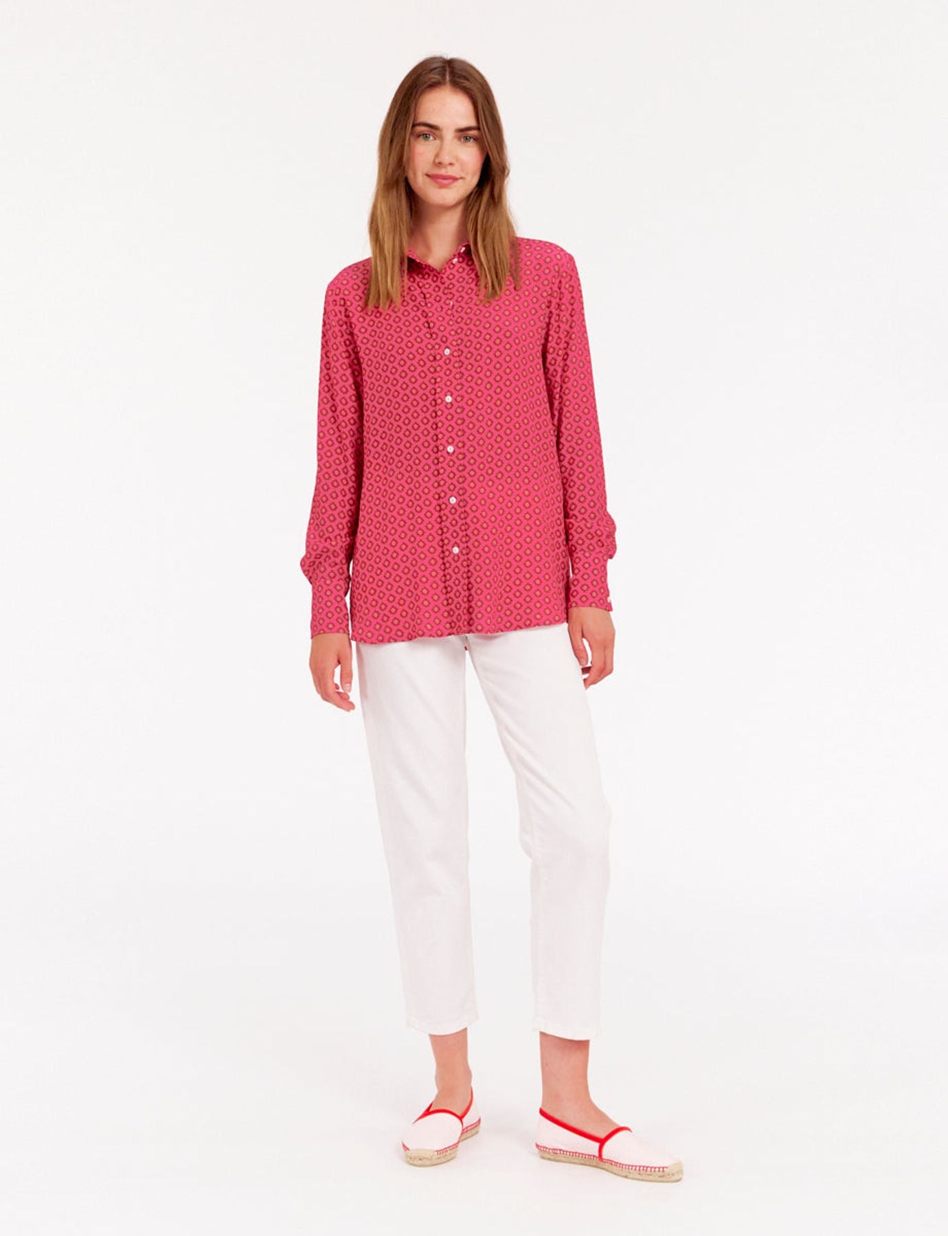 Maureen pink crepe shirt