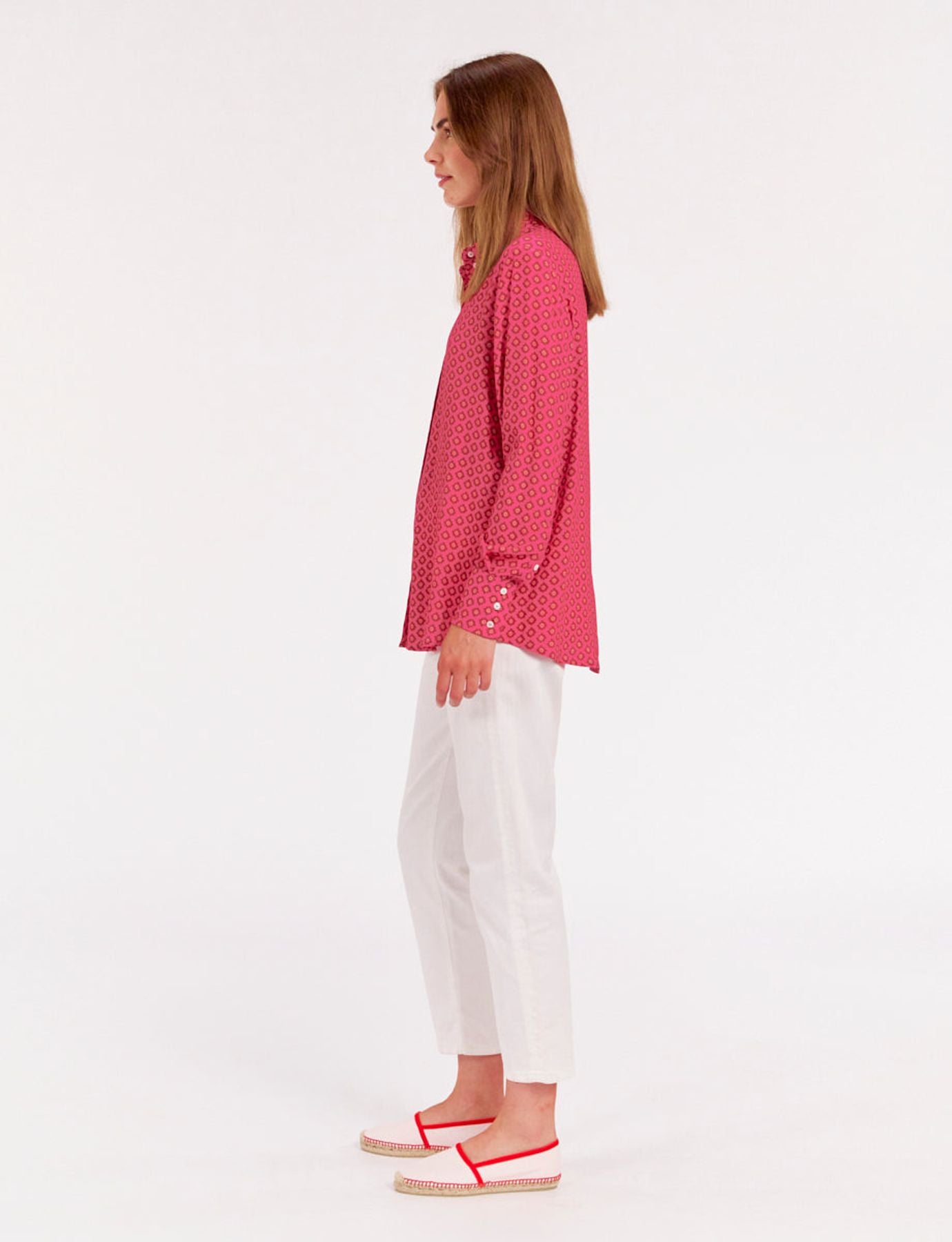 Maureen pink crepe shirt