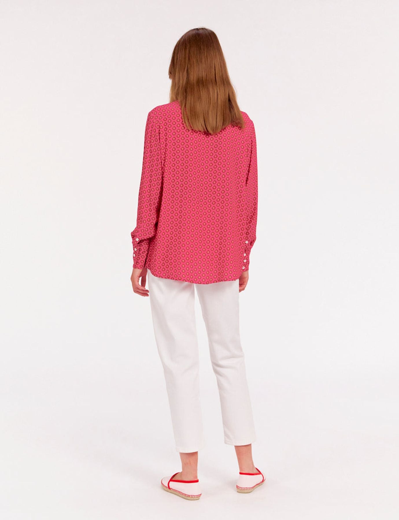 Maureen pink crepe shirt