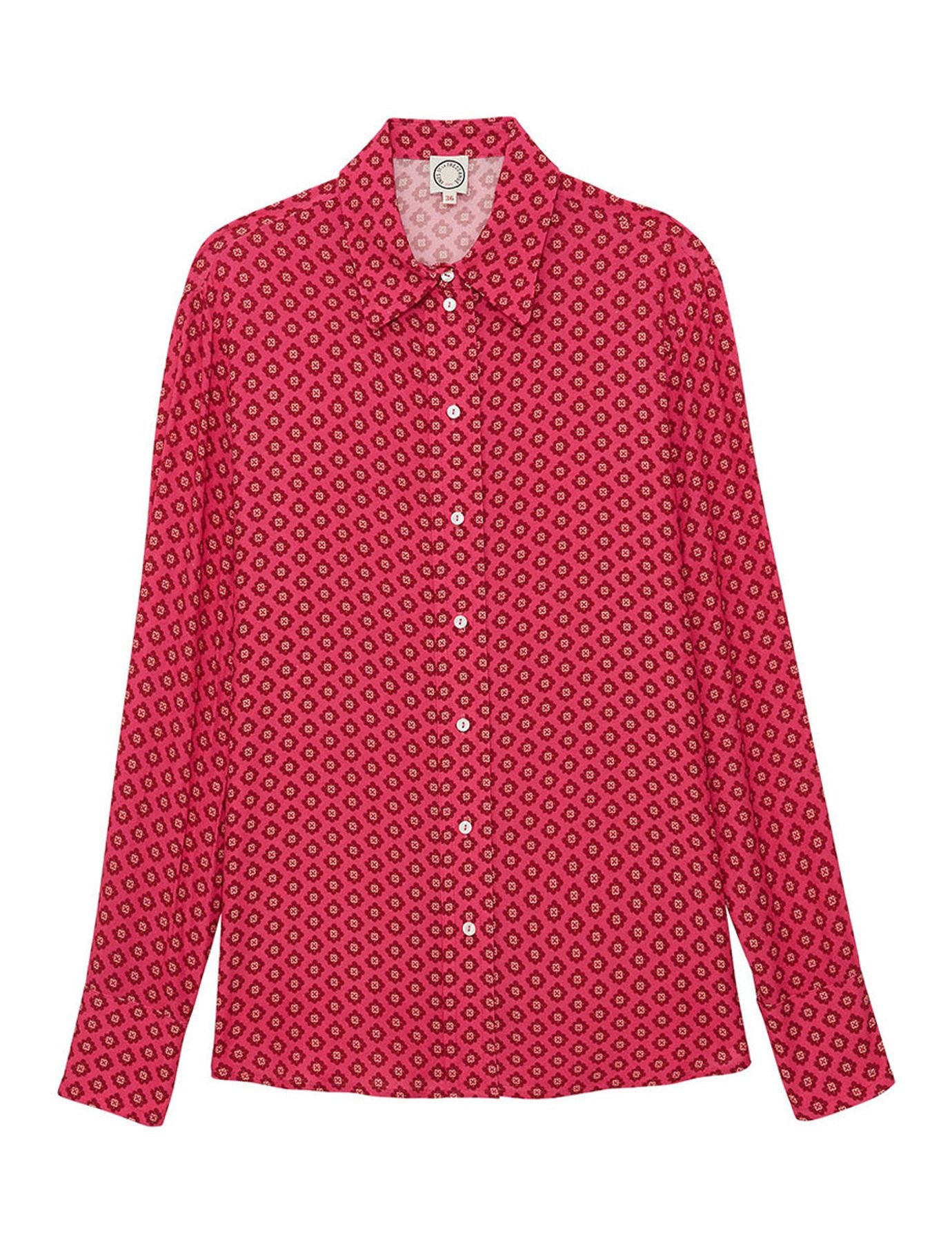 Maureen pink crepe shirt