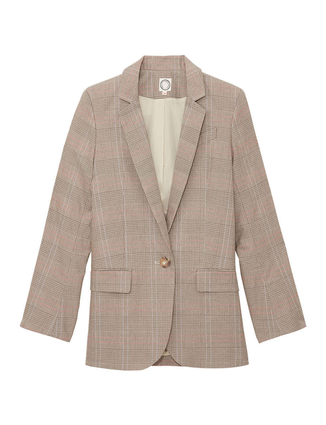 Chaqueta de cuadros de algodón Bruna