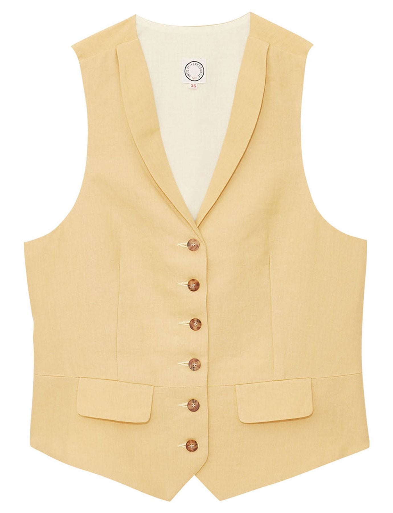 Robinson cardigan in lemon linen