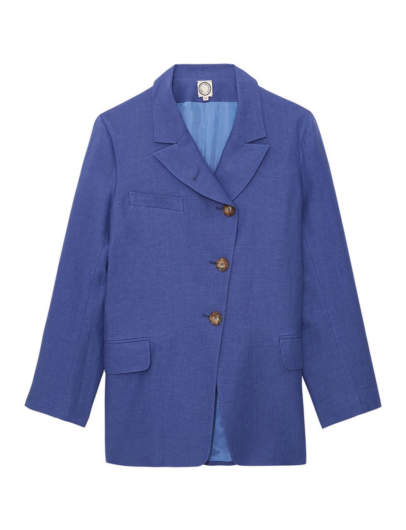 Chaqueta Yohan de lino azul