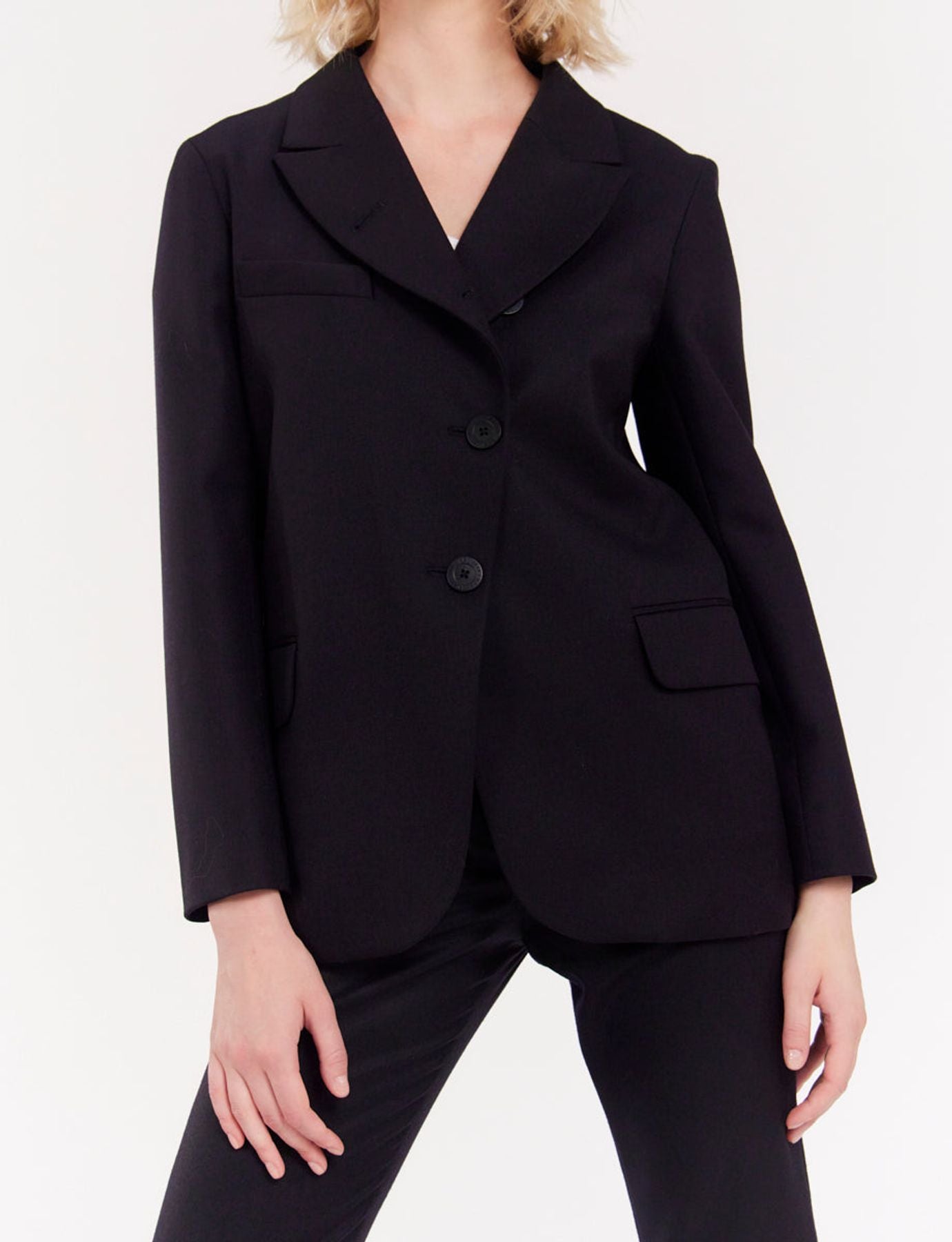 Yohan midnight blue wool jacket