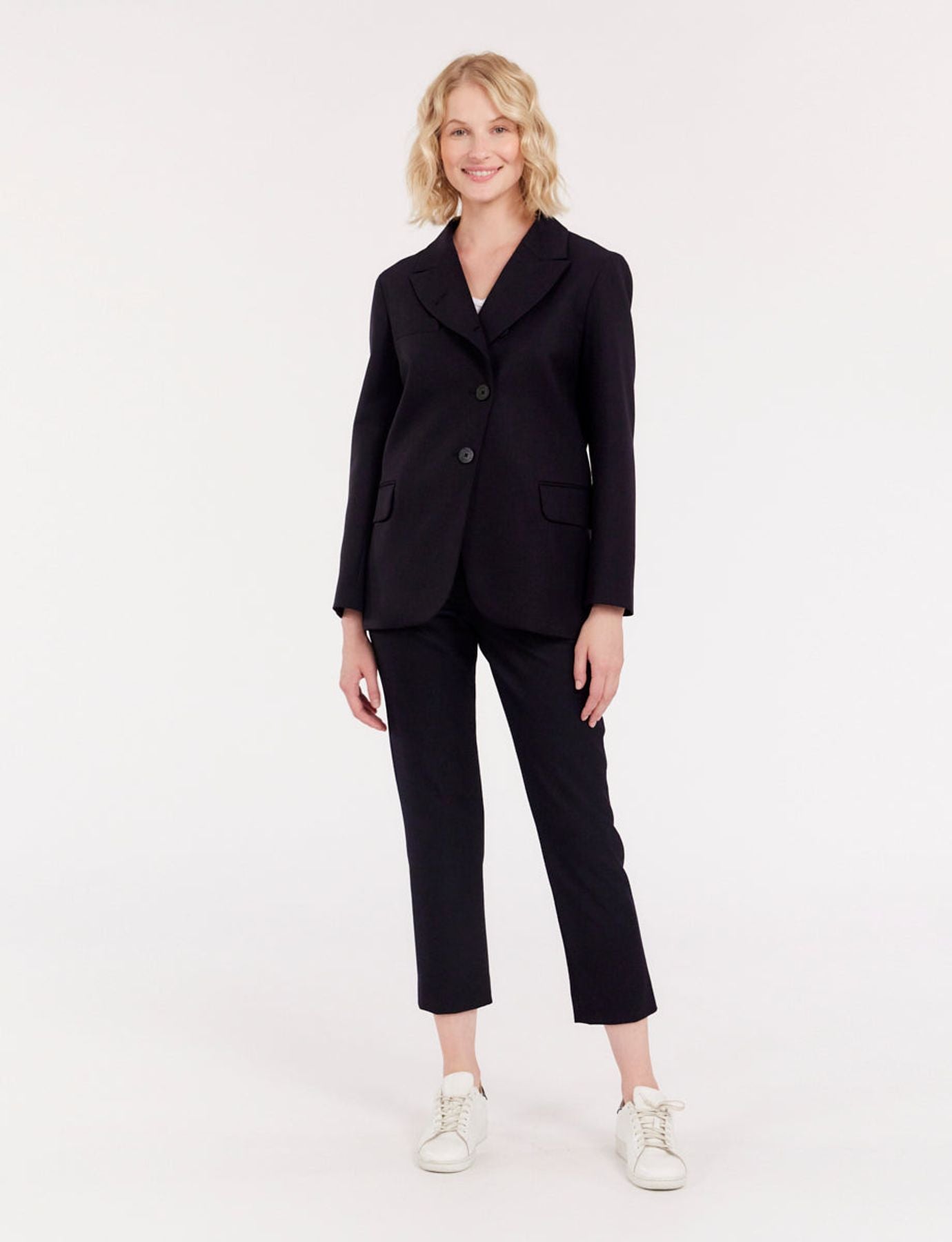 Yohan midnight blue wool jacket