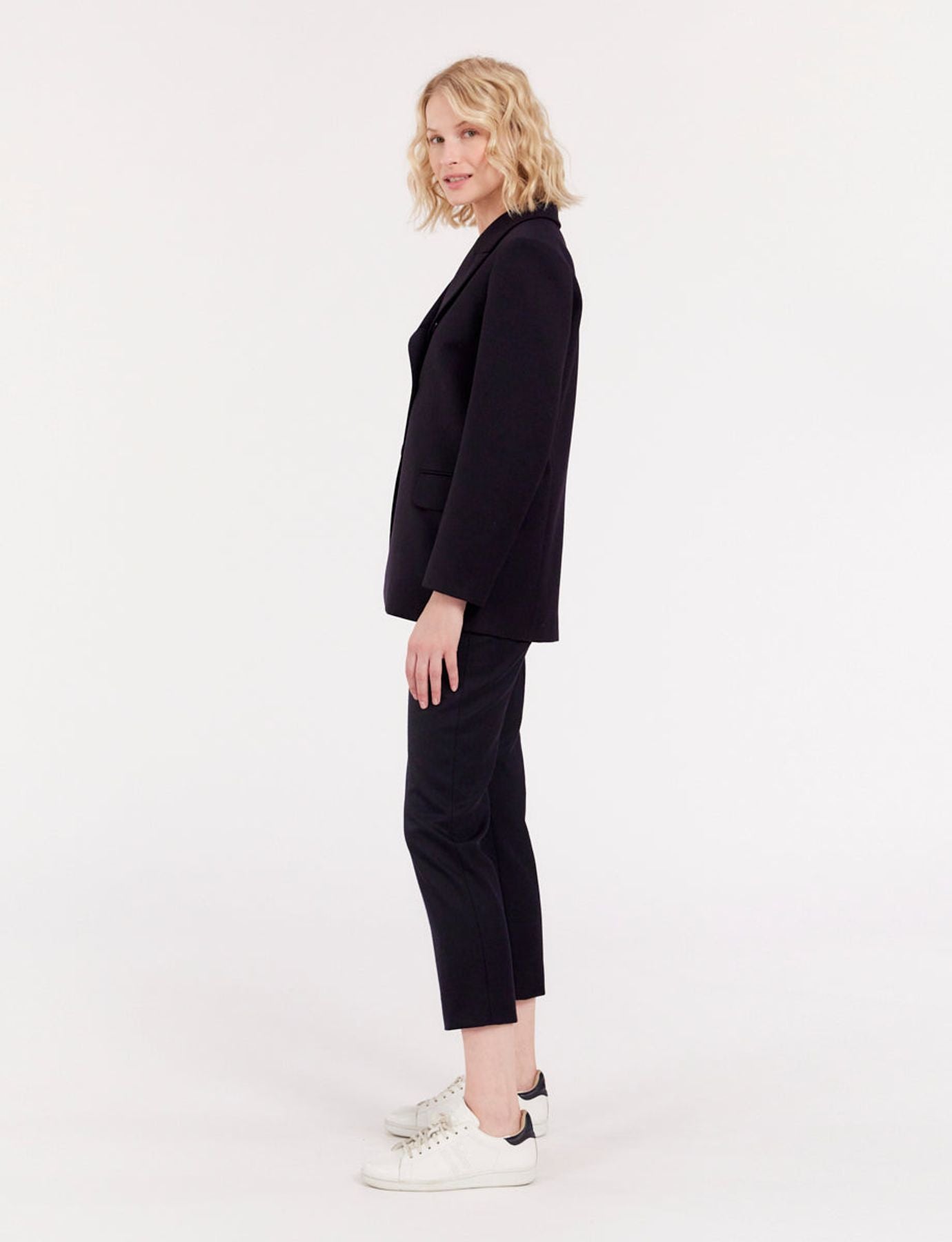 Yohan midnight blue wool jacket