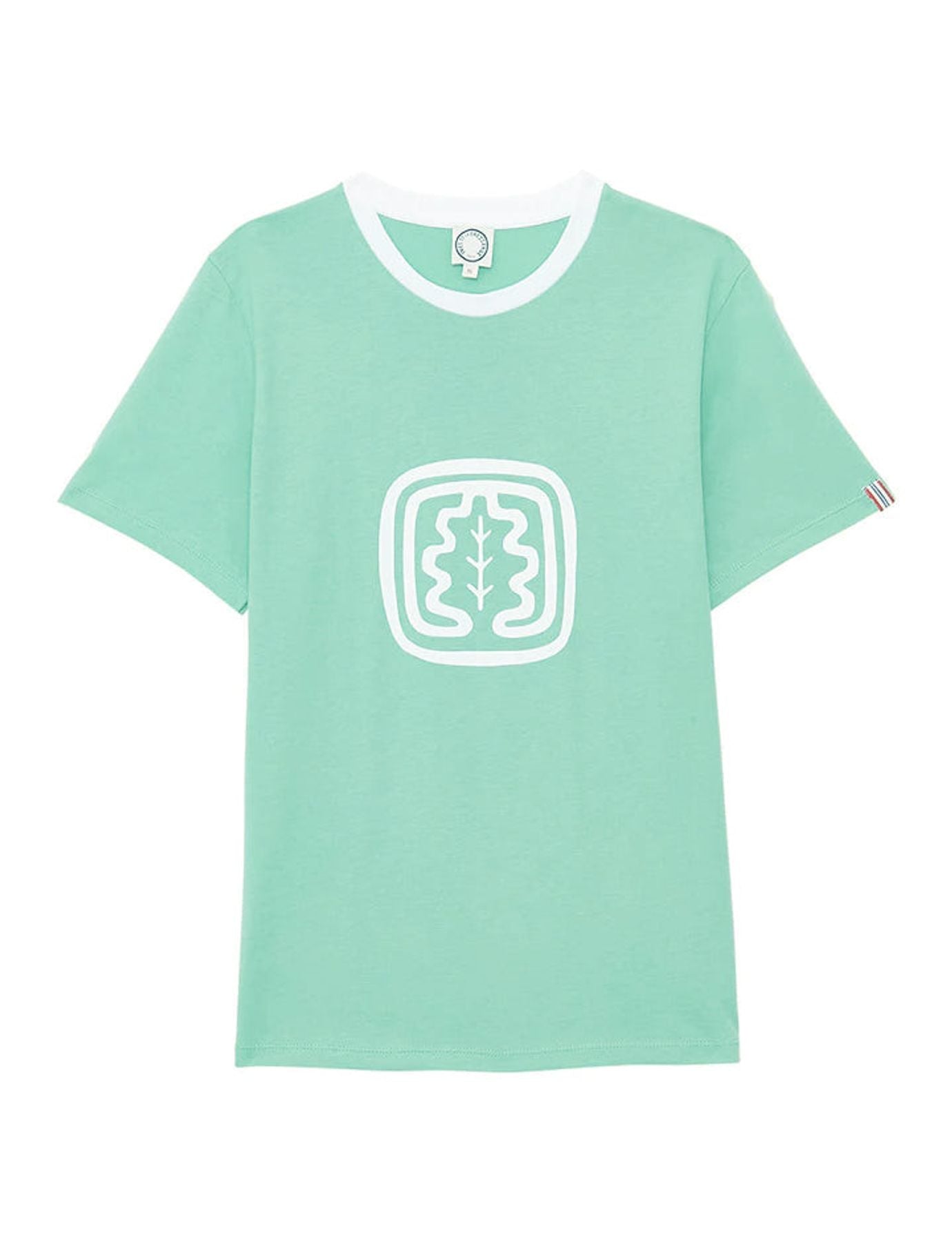 Camiseta verde Oscar de cuello redondo