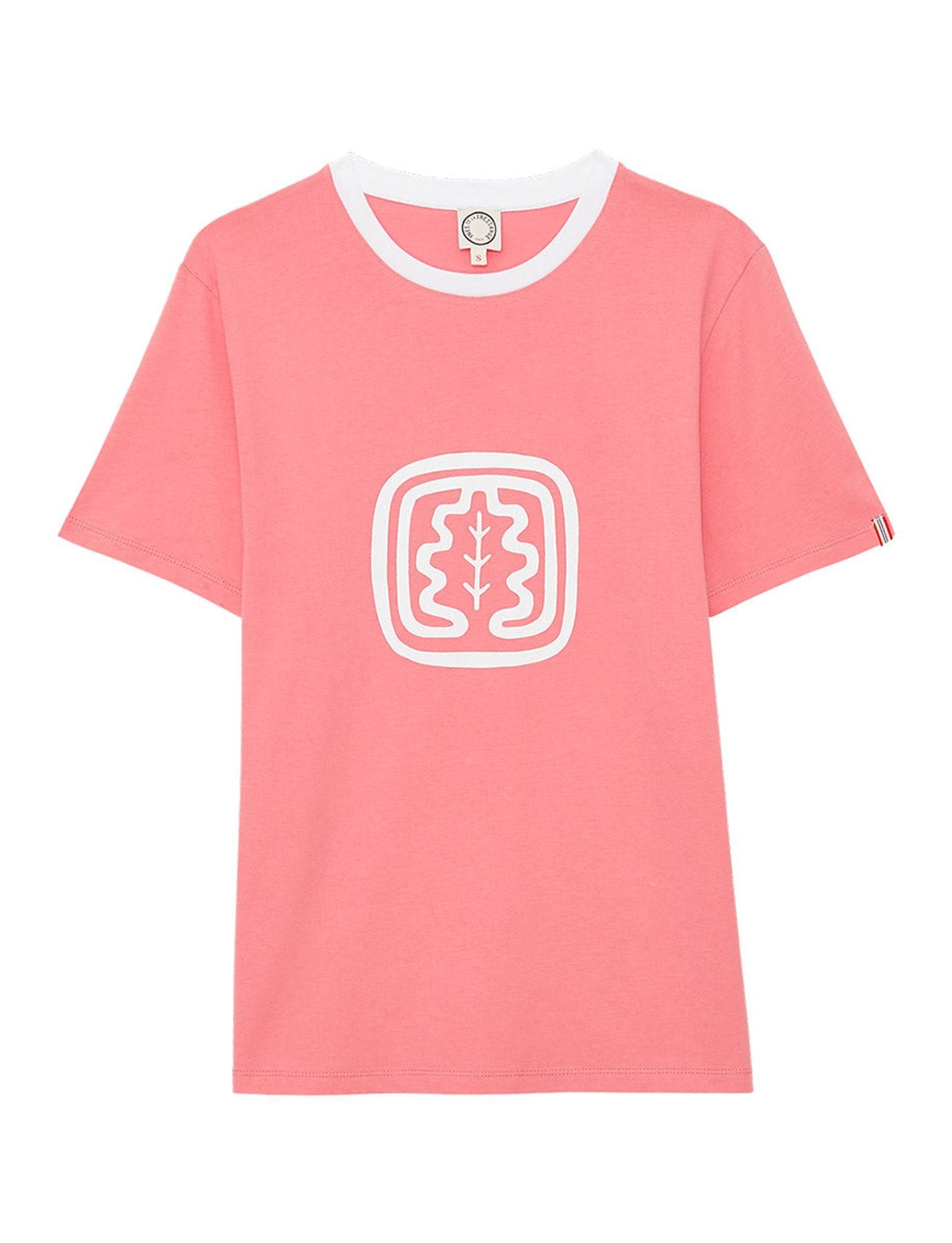 Camiseta rosa Oscar de cuello redondo
