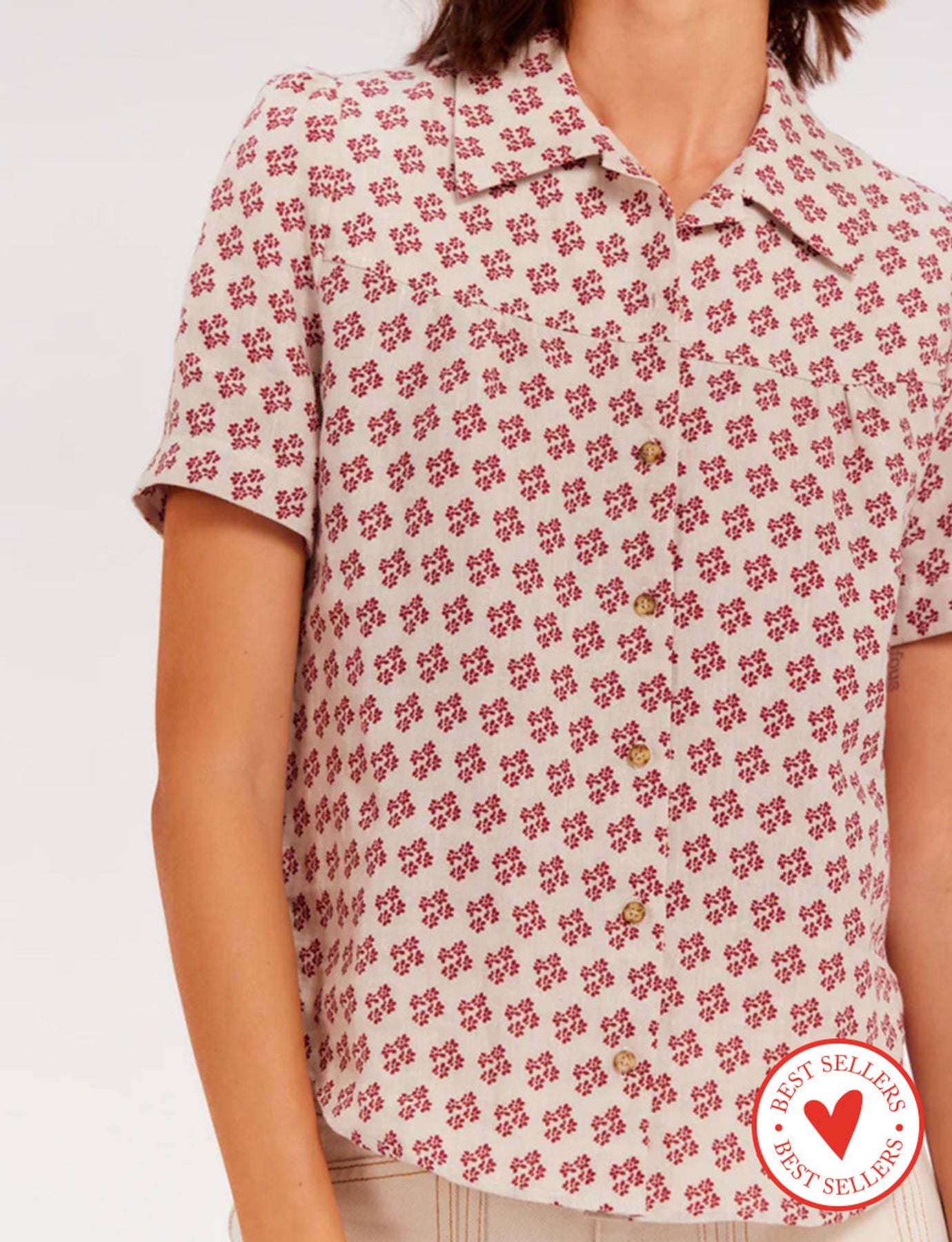 Constance blouse in printed linen
