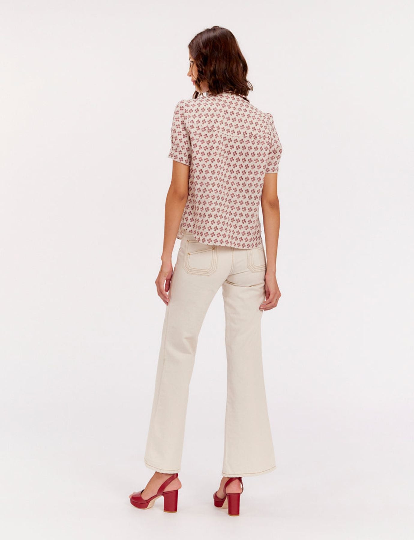 Constance blouse in printed linen