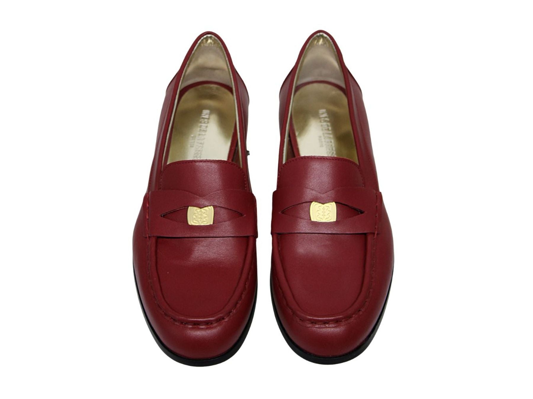 Red leather moccasin